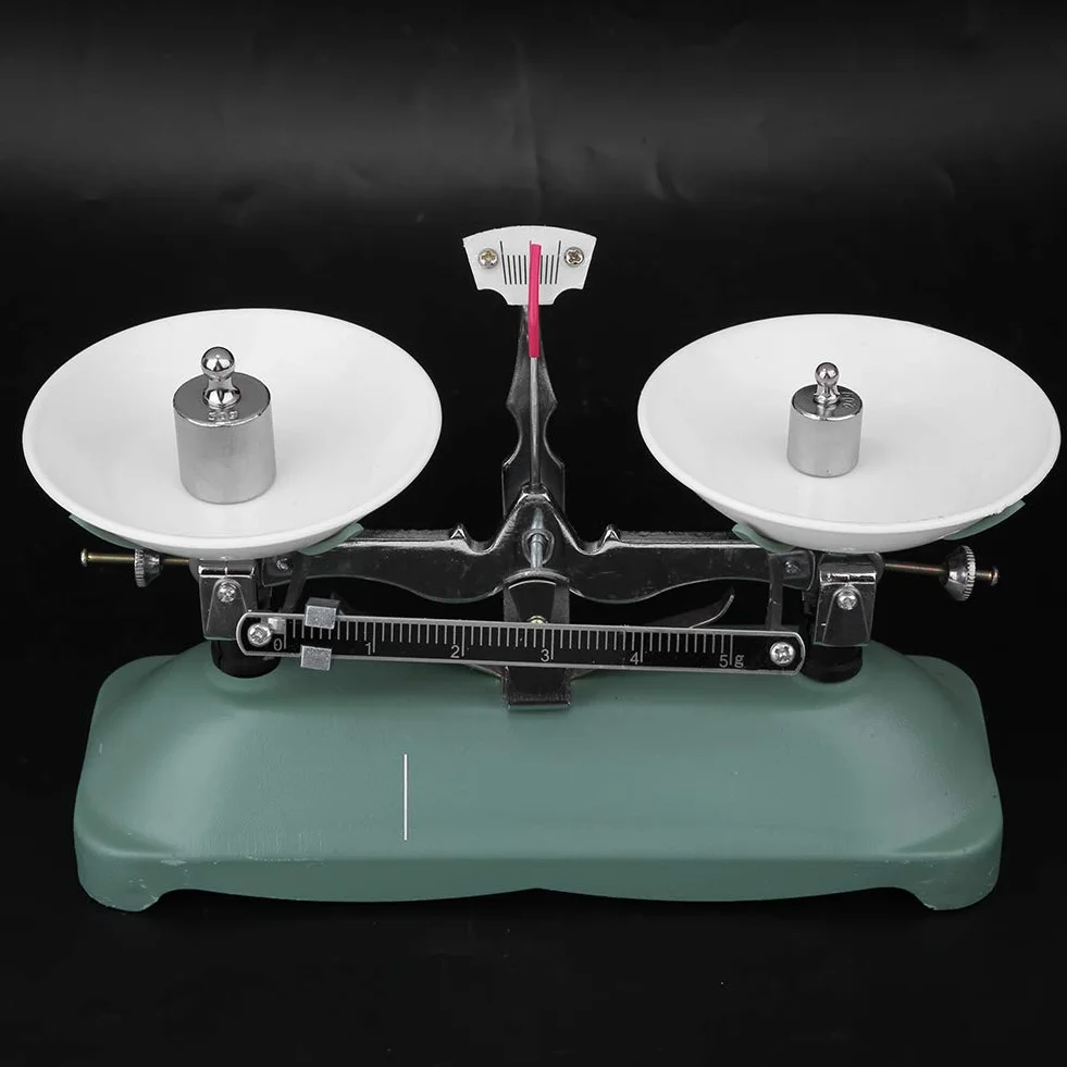 Waga Mechaniczna 100/500 Gramów z Zestawem Obciążników Taca 10g, 20g, 50g, 100g, 200g