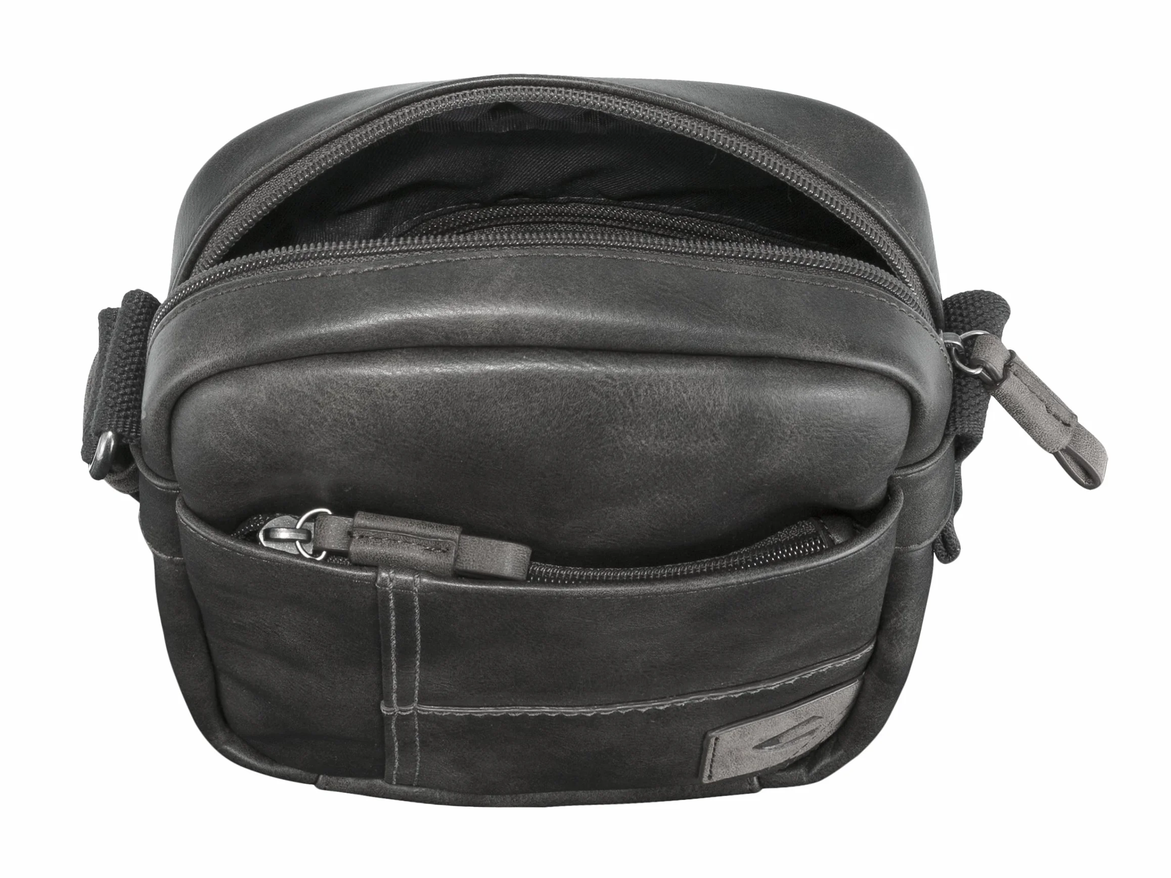 camel active Laos męska torba na ramię Crossbody Bag mała, czarny, S, 000439