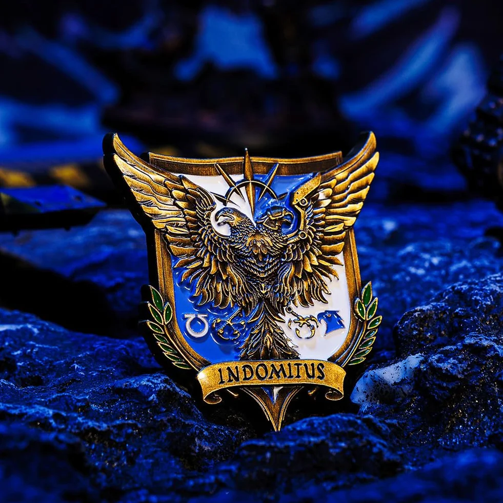 Starforged Broszka Roboute Guilliman Indomitus Warhammer 40000, Stal stopowa
