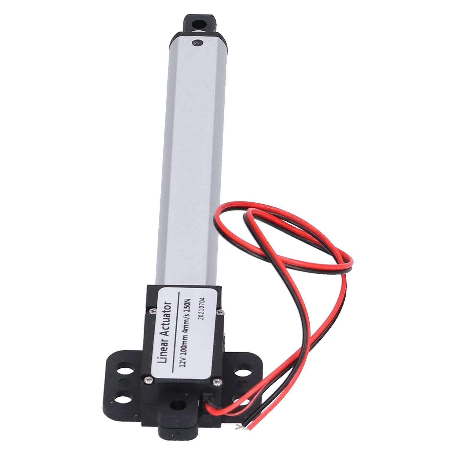 Siłownik Liniowy 100mm 12V, Niski Poziom Hałasu Ochrona Przed Zwarciem Mini Elektryczny Siłownik Liniowy, Wyłącznik Krańcowy Siłownik Liniowy(Skok 100mm-4mm/s-150N)