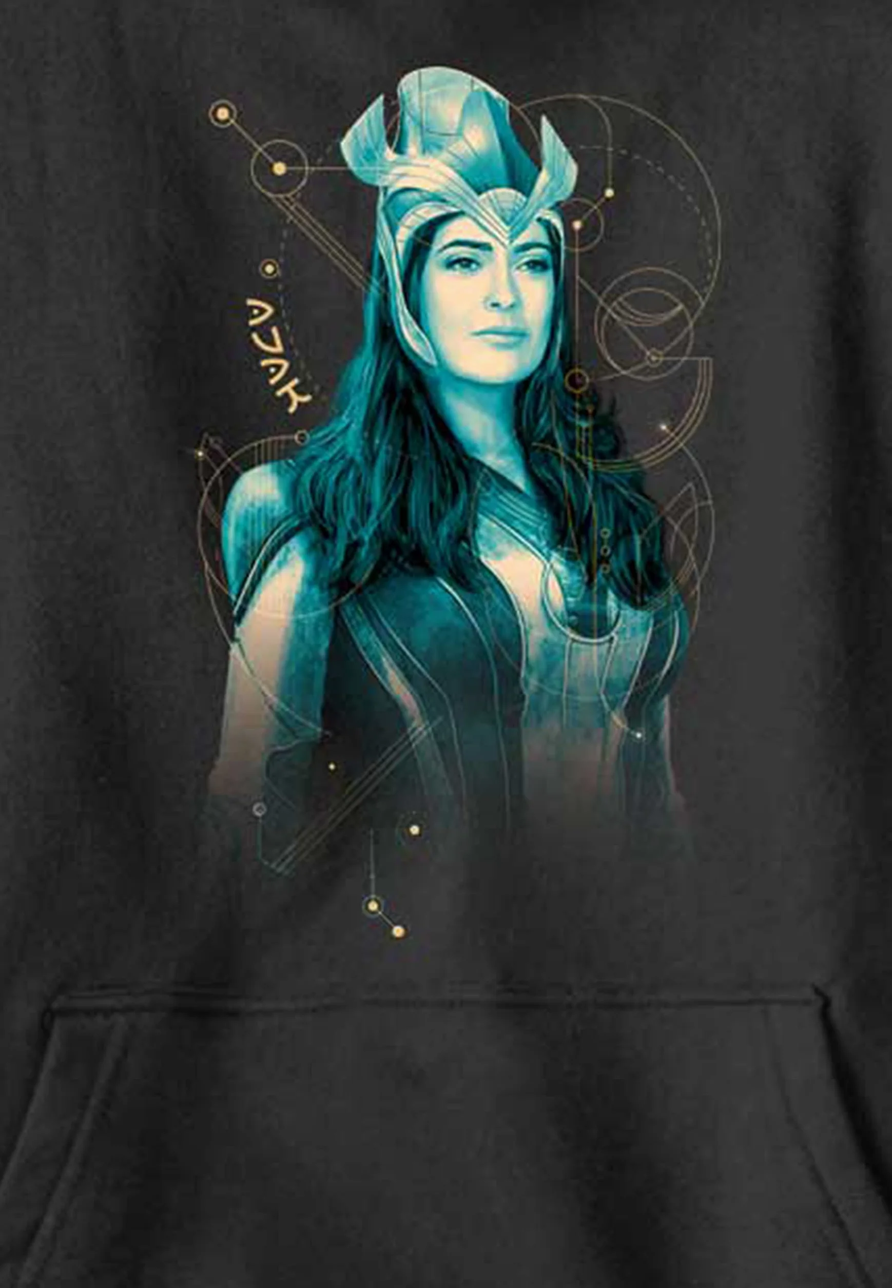 Marvel Chłopięca Ajak Teal bluza z kapturem, czarna, S, czarny, S