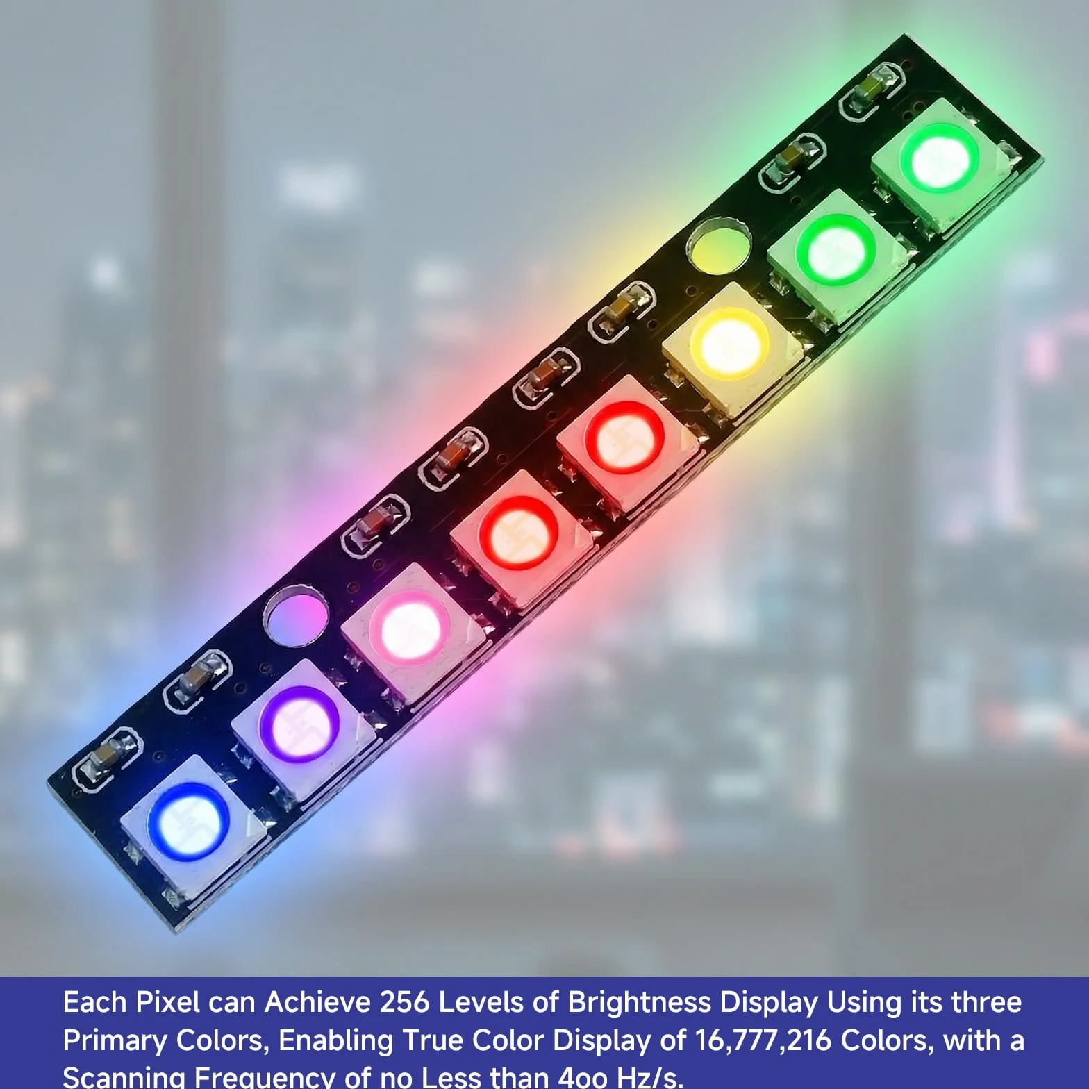 HENGBIRD 10 sztuk 8 bitów WS2812 RGB LED moduł modułu deweloperskiego, wbudowane sterowniki WS2812 5050 RGB 8-bitowe paski świetlne z 8 diodami LED, 5 V programowalne do Arduino Raspberry Pi ESP32