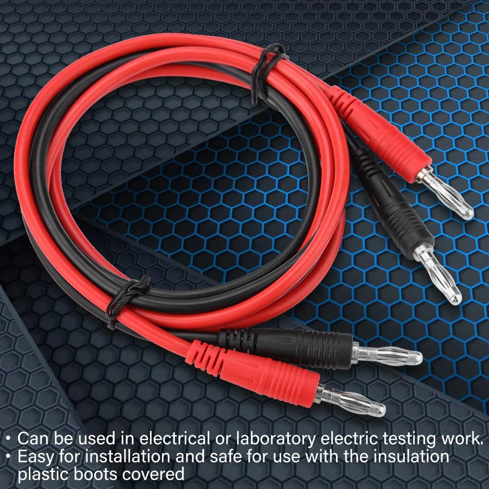 Przewody pomiarowe P1041 2 szt. 4mm wtyczka bananowa do wtyku bananowego kabel testowy multimetr 103cm