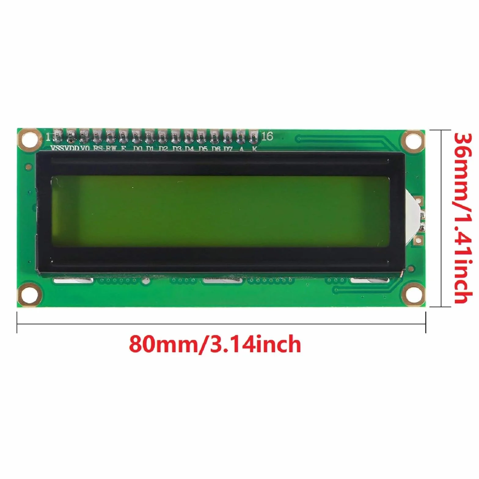BlissfulAbode Ekran LCD 1602 z regulowaną funkcją podświetlenia, zaprojektowany z myślą o kompatybilności z Pi (B)