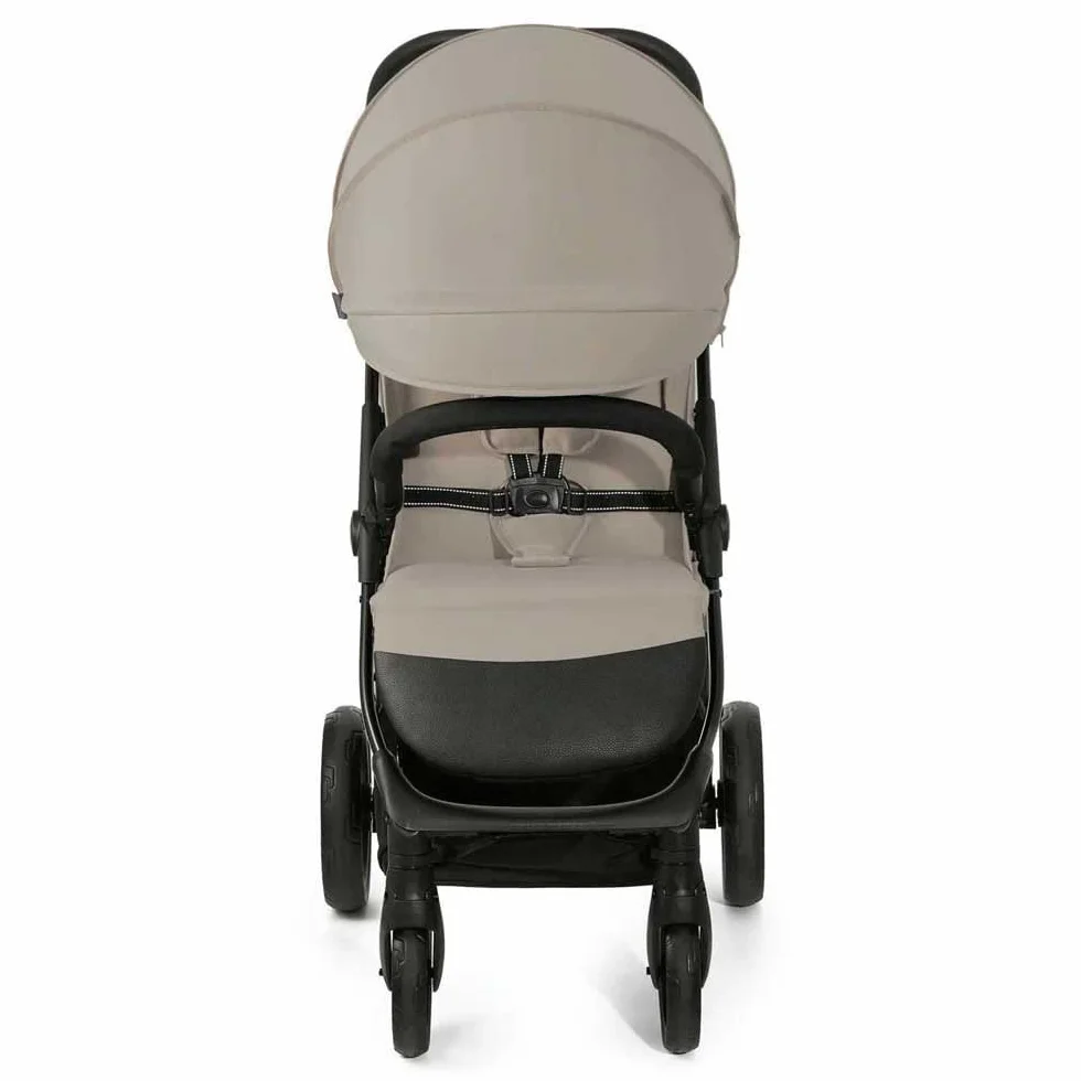 kk Kinderkraft TRIG 3 Wózek dziecięcy, lekki, wydłużony stan, zawieszenie 4 koła, składany, 5-punktowa regulowana uprząż, podnóżek, do 25 kg, beżowy