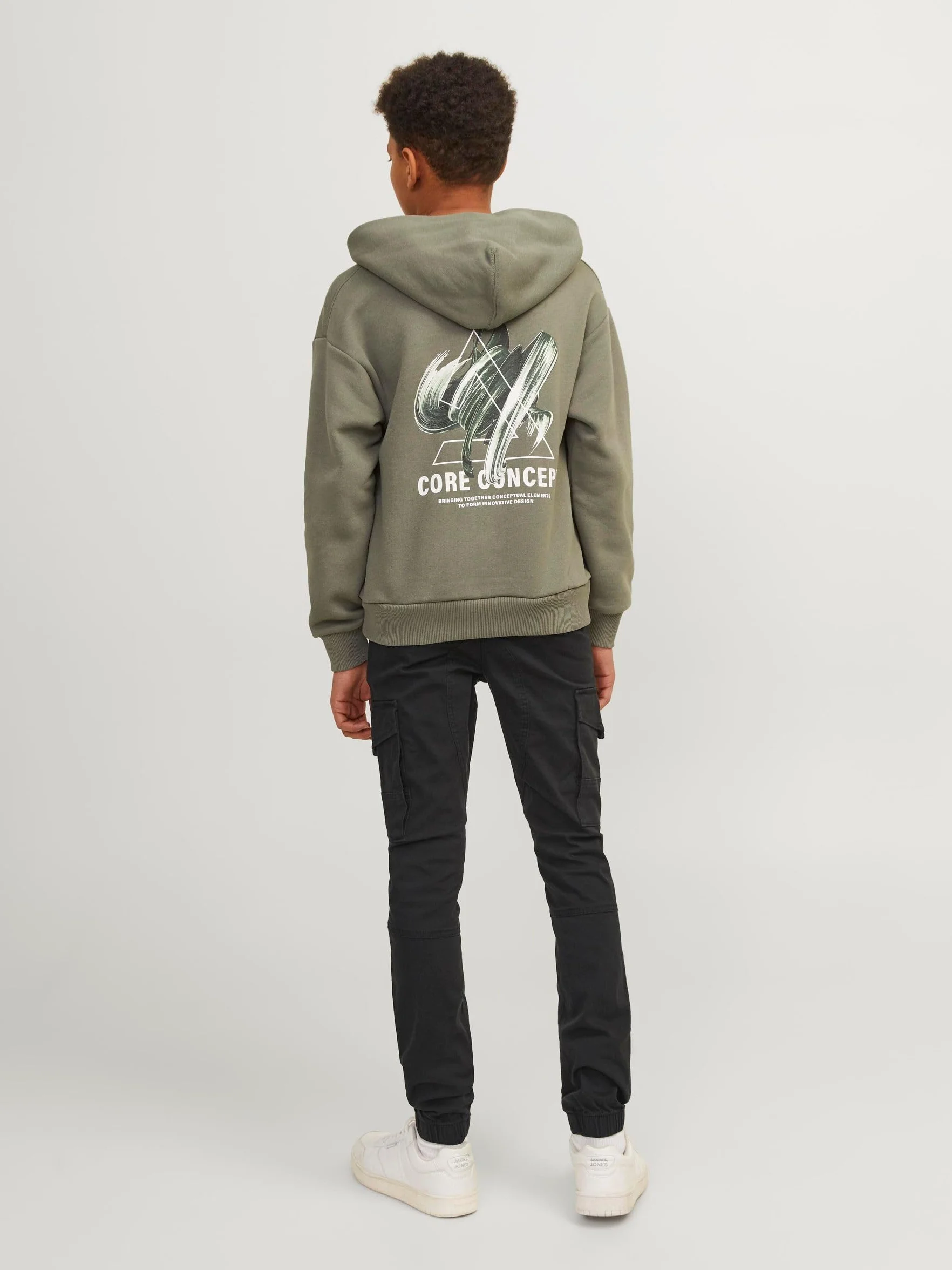 JACK & JONES dżinsy chłopięce Jjipaul Jjflake Akm 542 Olive Noos Jr