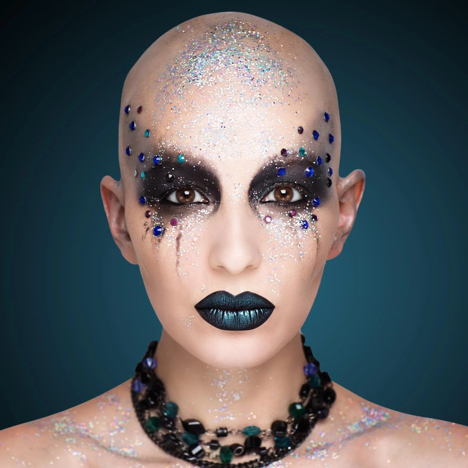 PLULON czepek do łysienia lateksowy dla dorosłych z nakładkami na perukę Halloween Cosplay