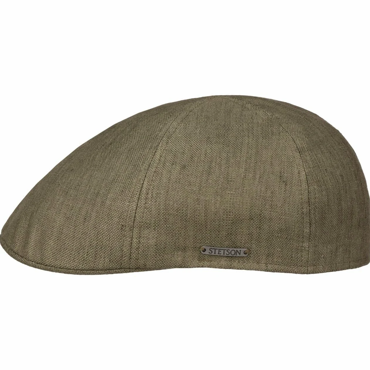 Stetson Texas Just Linen płaska czapka damska/męska – ze 100% lnu – Made in The EU – z podszewką z bawełny – sześcioczęściowa czapka z daszkiem z metalowym emblematem – wiosna/lato