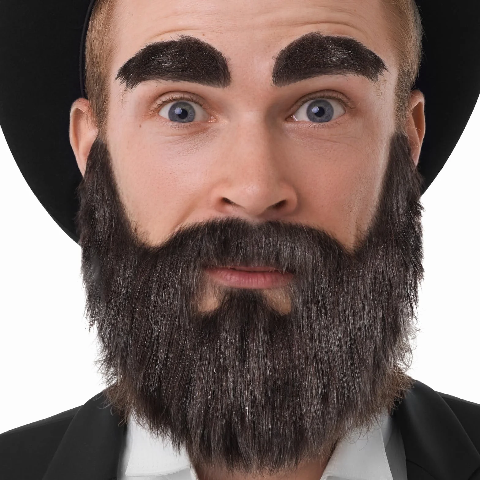 Zestaw do brwi i wąsów na Halloween, samoprzylepne, sztuczne brwi, brązowe, sztuczne brody, realistyczne akcesoria do cosplay, na imprezę tematyczną, Boże Narodzenie i Halloween