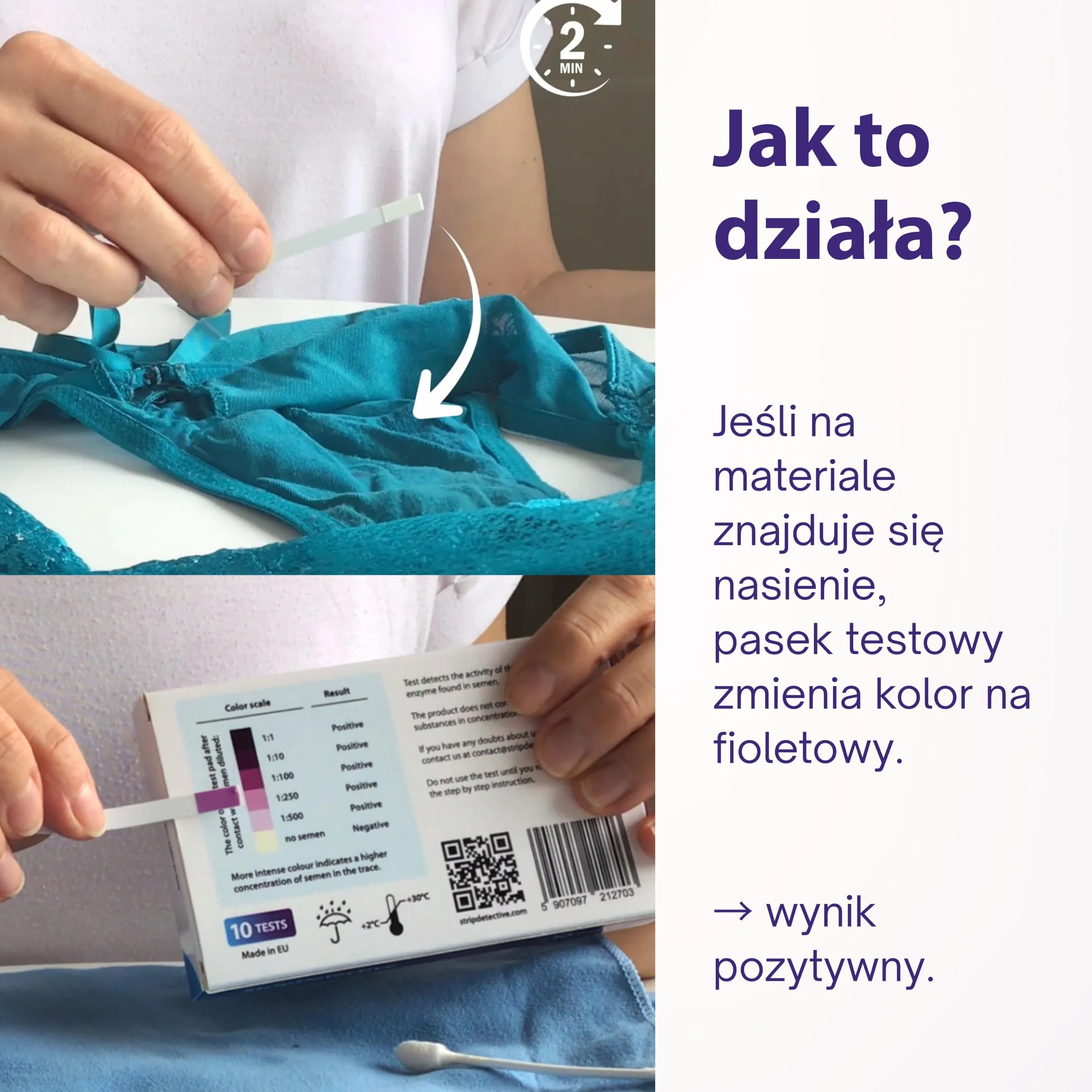 Test wykrywający nasienie Strip Detective - Test Zdrady 10szt w opakowaniu
