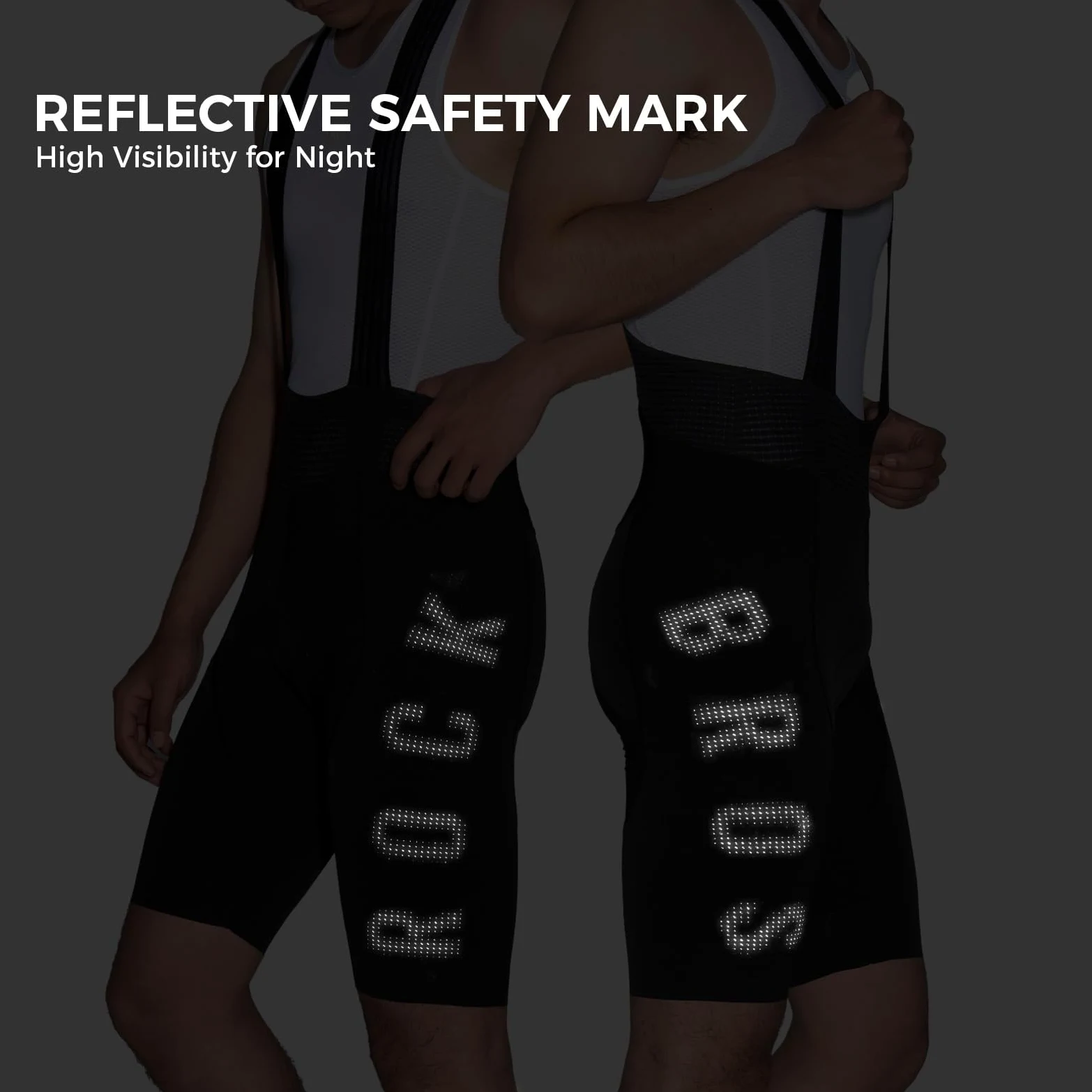 ROCKBROS Letnie męskie spodenki rowerowe z szelkami, oddychające i elastyczne wyściełane ergonomiczne antywibracyjne spodenki rowerowe do rowerów szosowych i MTB