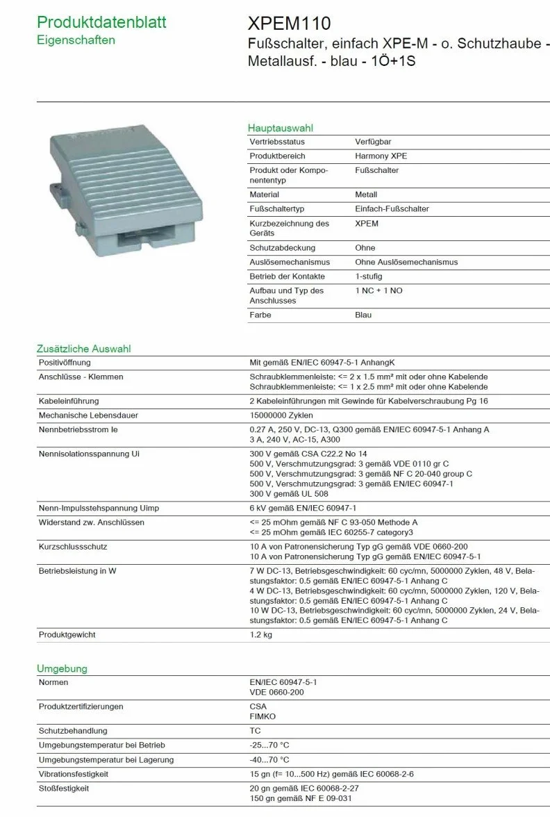Schneider Electric XPEM110