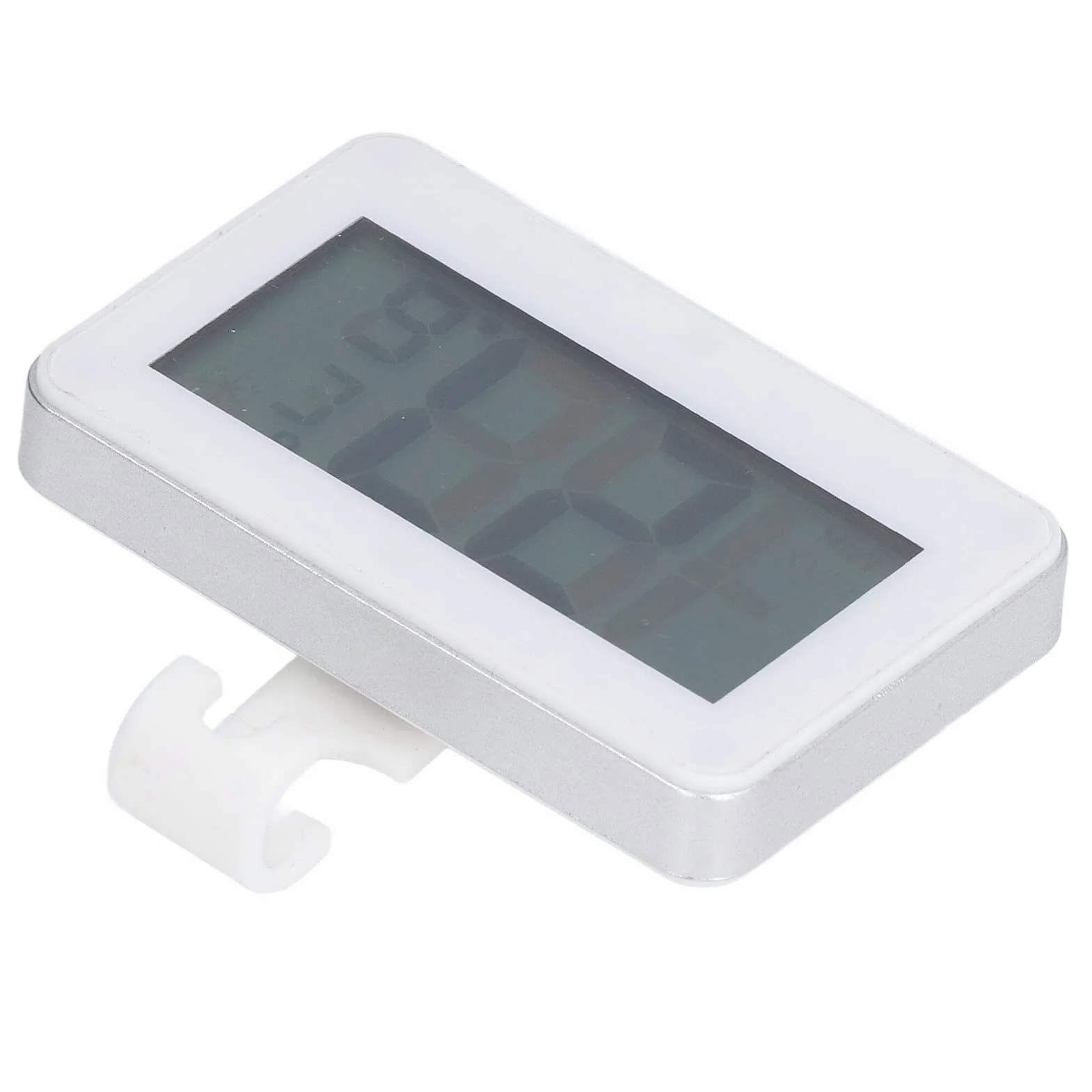 Mini Cyfrowy Termometr z Wbudowaną Baterią, Wyświetlacz LCD, Zakres -20°C do 60°C, Montaż Magnetyczny lub Hak, do Użytku Wewnętrznego i Zewnętrznego, 62x67x12mm