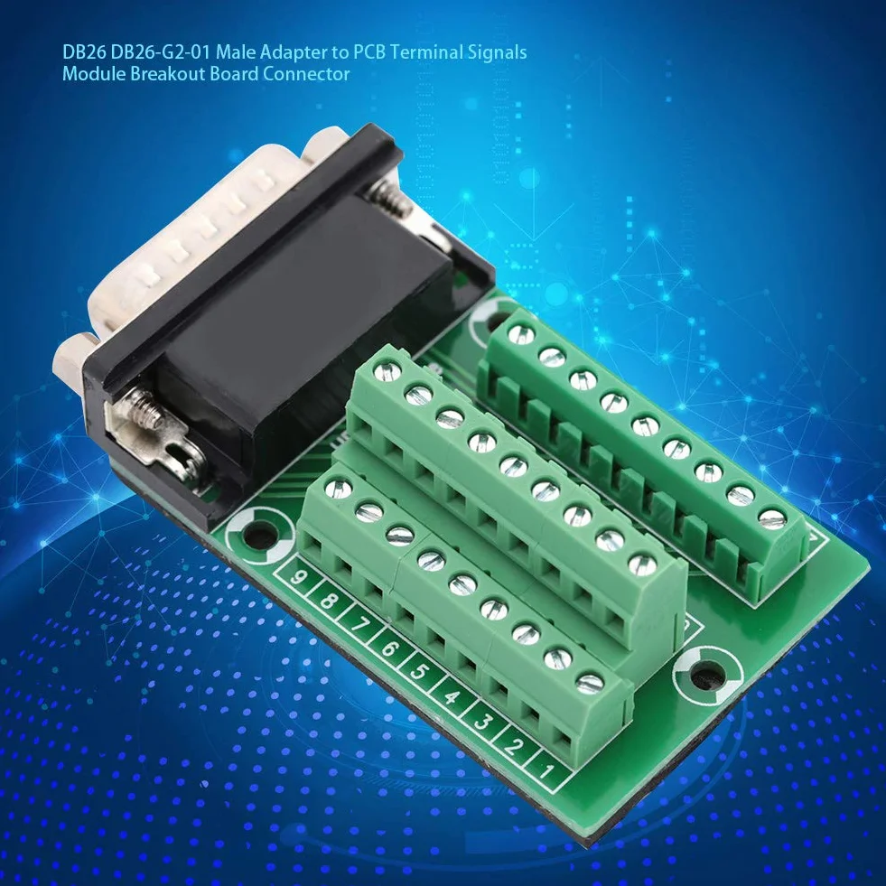 26-stykowa płytka zaciskowa DB26 D-SUB męska do złącza sygnałów terminala PCB