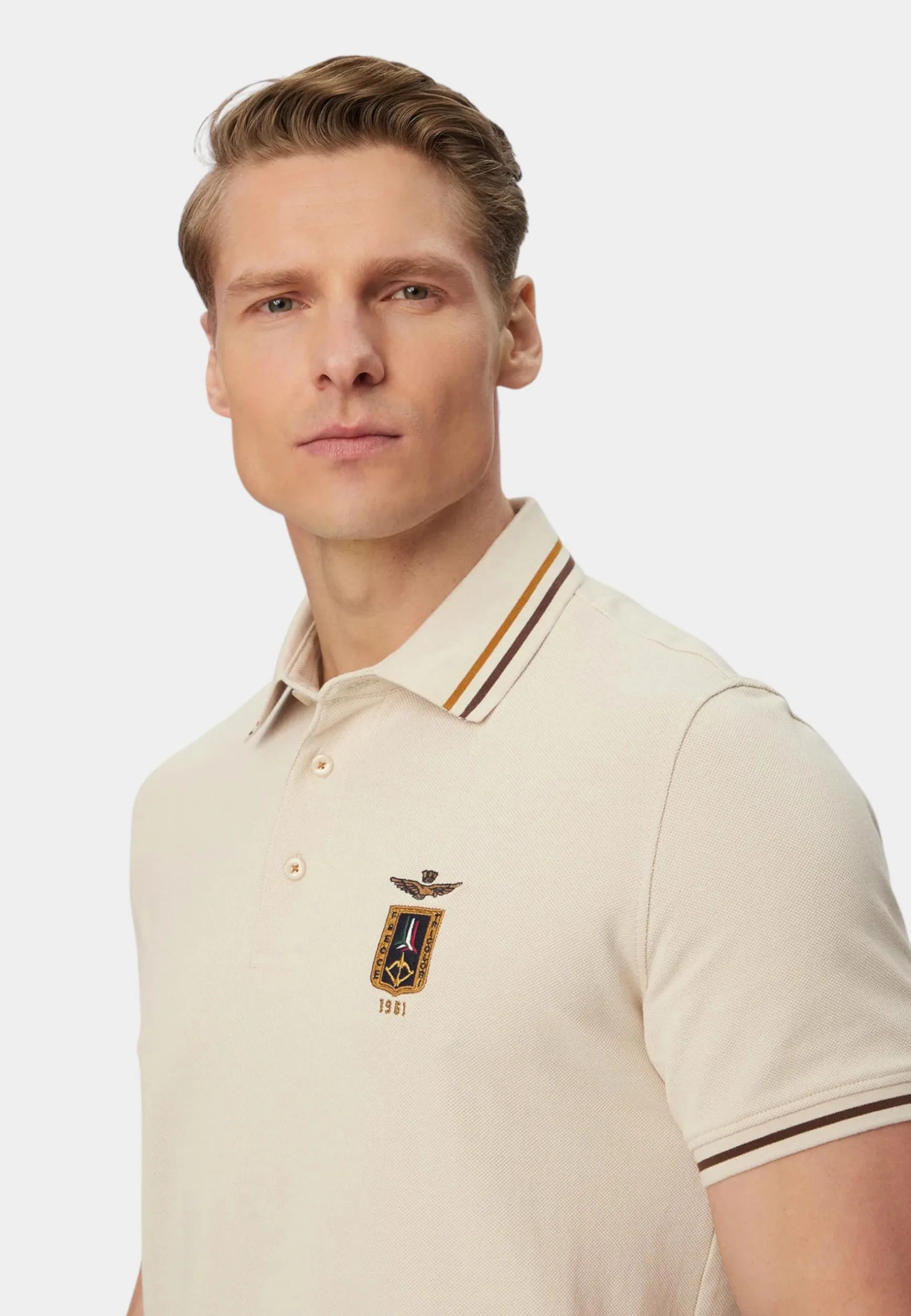 Aeronautica Militare PO1914 koszulka polo męska koszulka z krótkim rękawem, trójkolorowe strzałki