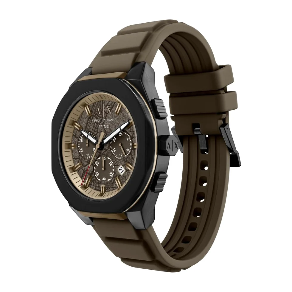 Armani Exchange AX4293 męski czarny zegarek ze stali nierdzewnej 44 mm
