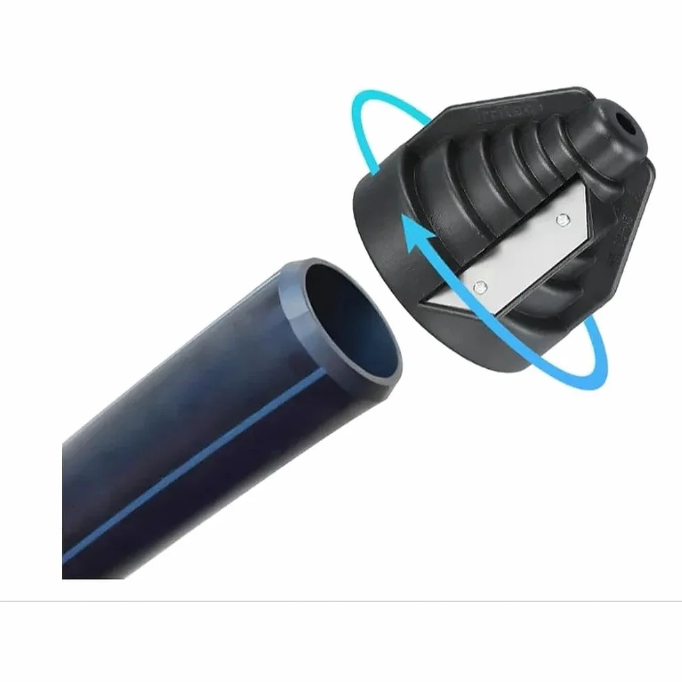 VOSSOT narzędzie do usuwania zadziorów z rur plastikowych, gratownik, usuwacz zadziorów z rur PE, narzędzie do odgrążania, do rur plastikowych 20-63 mm, ręczny usuwacz zadziorów do krawędzi