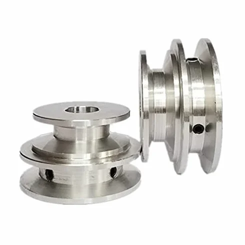 Podwójne rowkowanie ze stopu aluminium 50/60 mm koło pasowe 8-20 mm stałe wiertło do wału silnika (średnica otworu 8 mm)