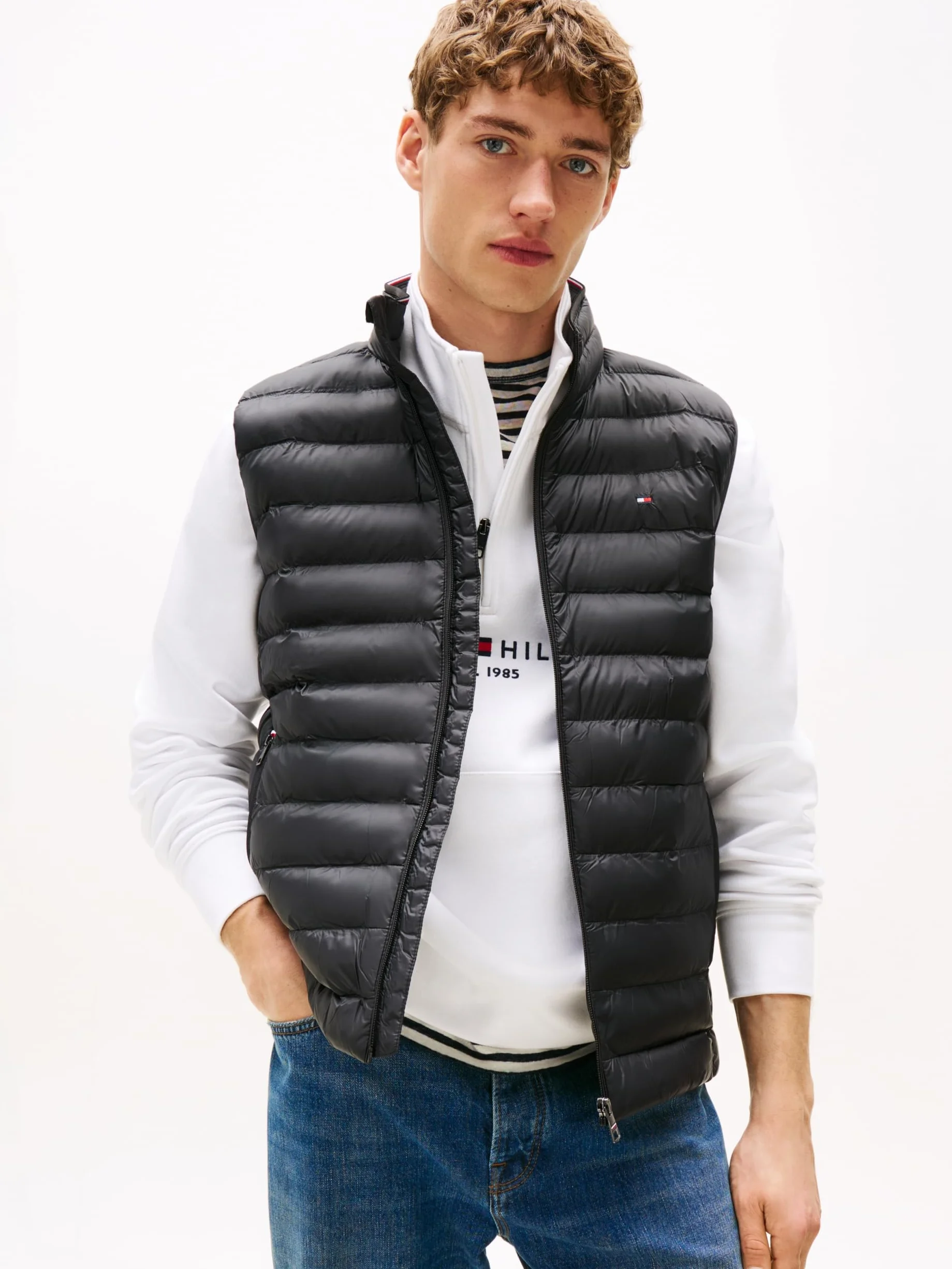 Tommy Hilfiger Męska kamizelka z recyklingu czarna XL