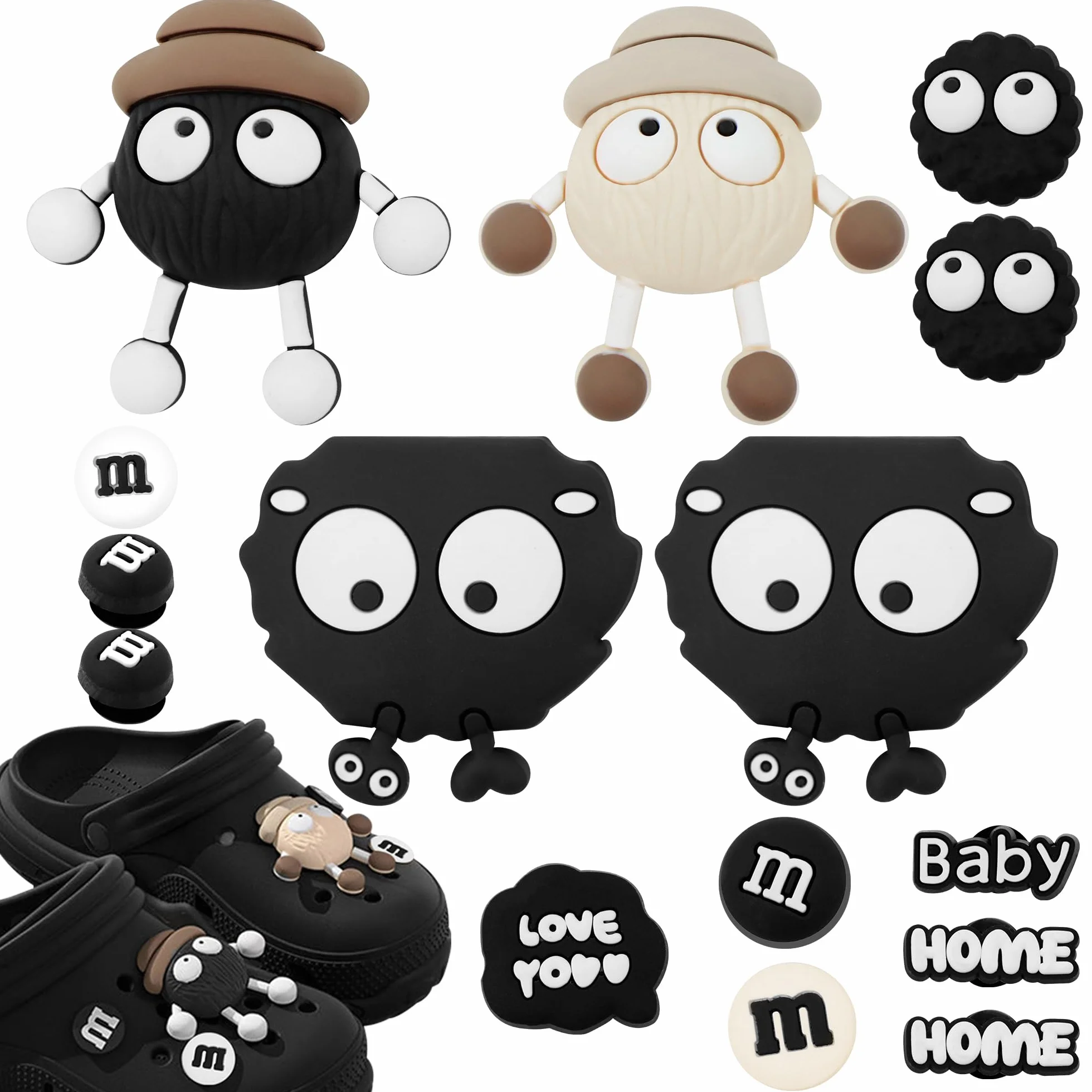 Akcesoria 3D Crocs Charms do Butów - Urocze Ozdoby z PVC DIY Guziki Broszki Dekoracja