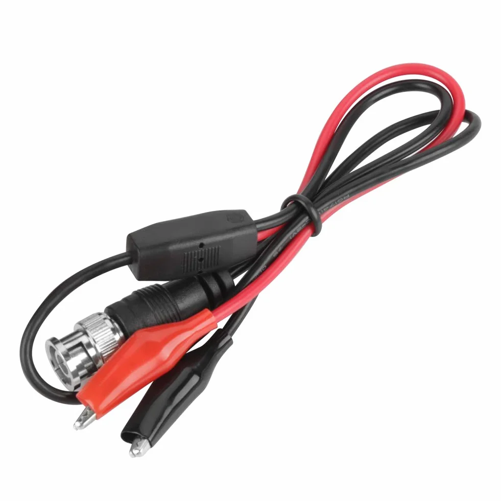 2 szt. kabel sondy testowej oscyloskopowej BNC wtyczka męska Q9 do podwójnego zacisku aligatora 0,5 m do fabryki elektronicznej itp.