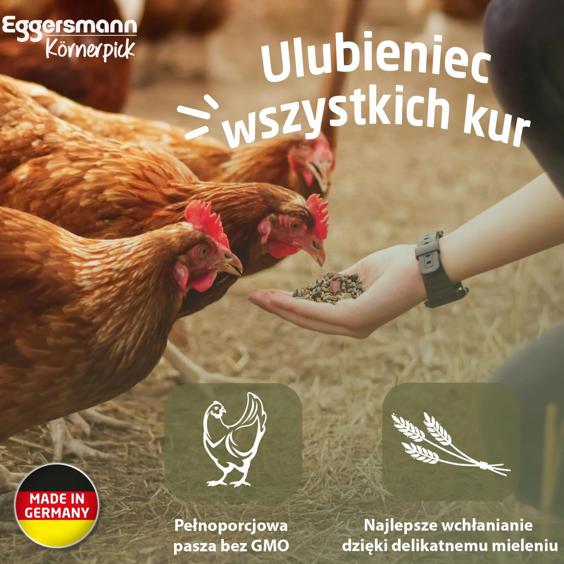 Eggersmann Körnerpick 5 kg karmy dla kur, mieszanka mąki oregano, mączka niosąca o naturalnej sile z oregano, mączka niosąca premium dla kur, gęsi i kaczek (5,00 kg (1 opakowanie))