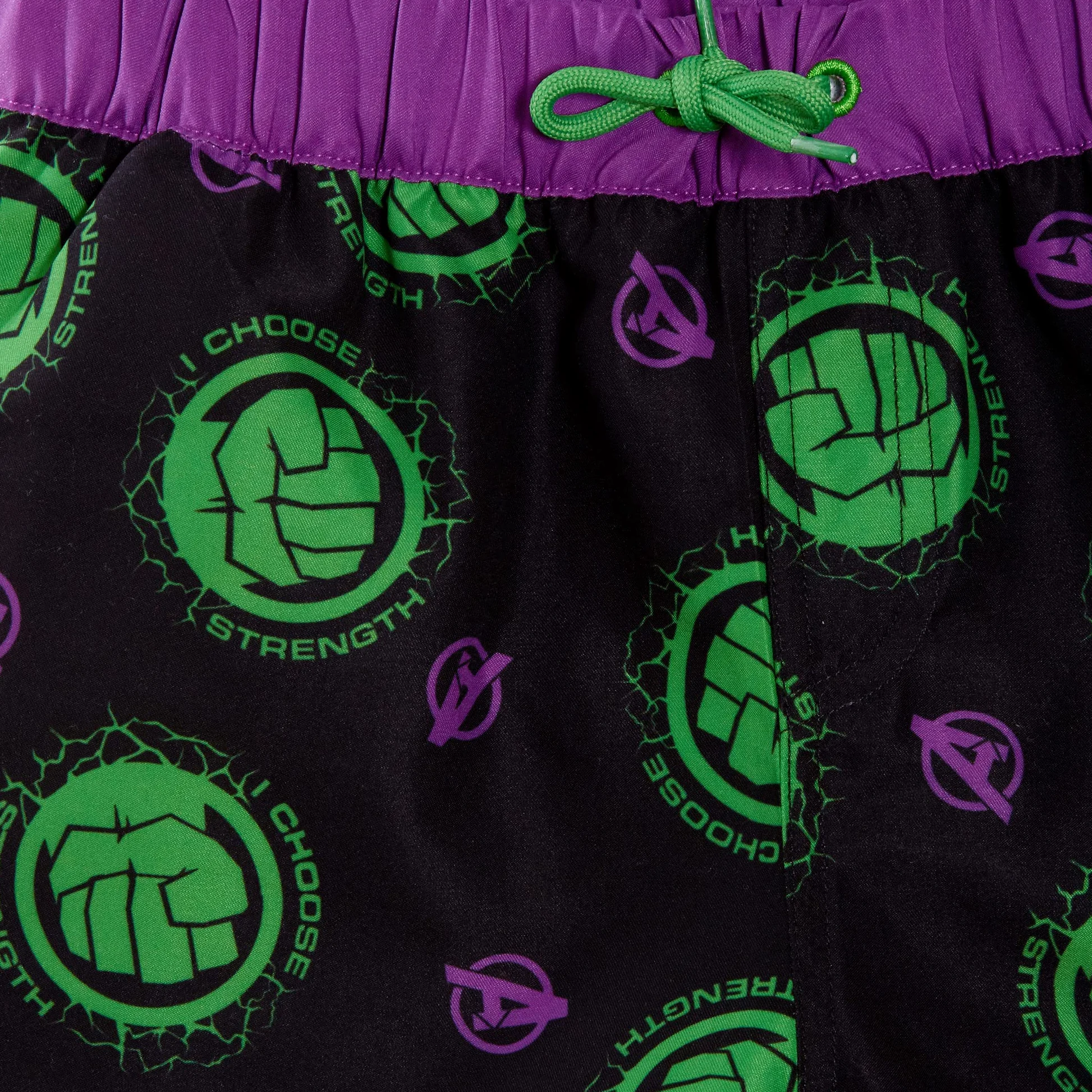 Marvel Niesamowite szorty kąpielowe Hulk + kamizelka typu Rash, 2-częściowy zestaw kąpielowy, top surfingowy + szorty