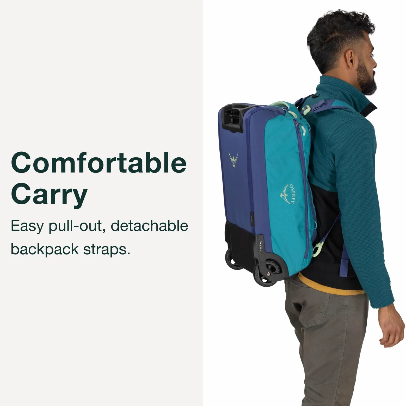 Osprey Daylite Carry-On Wheeled Duffel 40 - Black O/S, Kolor: czarny, Talla única, zwykły