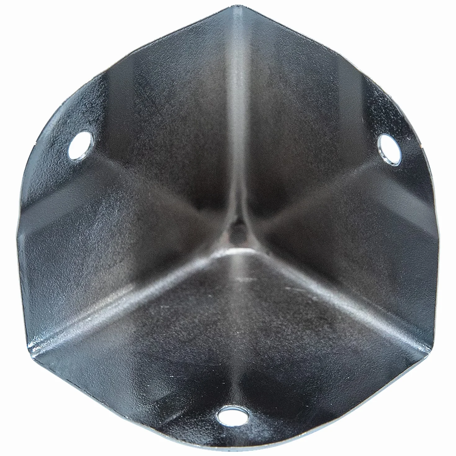 HMF 14966-09 metalowe zabezpieczenie narożników do walizki, 8 sztuk, 40 x 40 x 40 mm, kolor srebrny, ocynkowany
