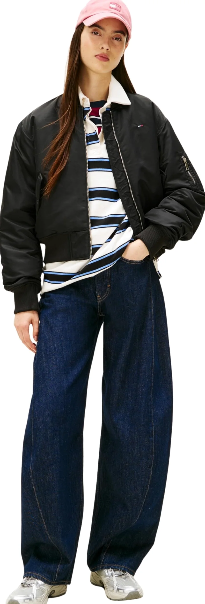 Tommy Jeans Damska kurtka bomberka TJW ESSENTIAL BOMBER DW0DW22046, czarna (czarny), S, czarny (czarny), S