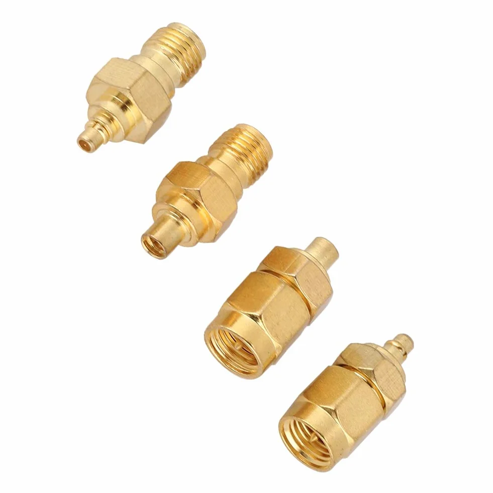 Mmcx Sma Adapter Mmcx Męski na Sma Męski Adapter 4 Sztuk Niklowany Mosiądz Mmcx na Sma Adapter 50Ohm Impedancja dla Anteny Radiowej