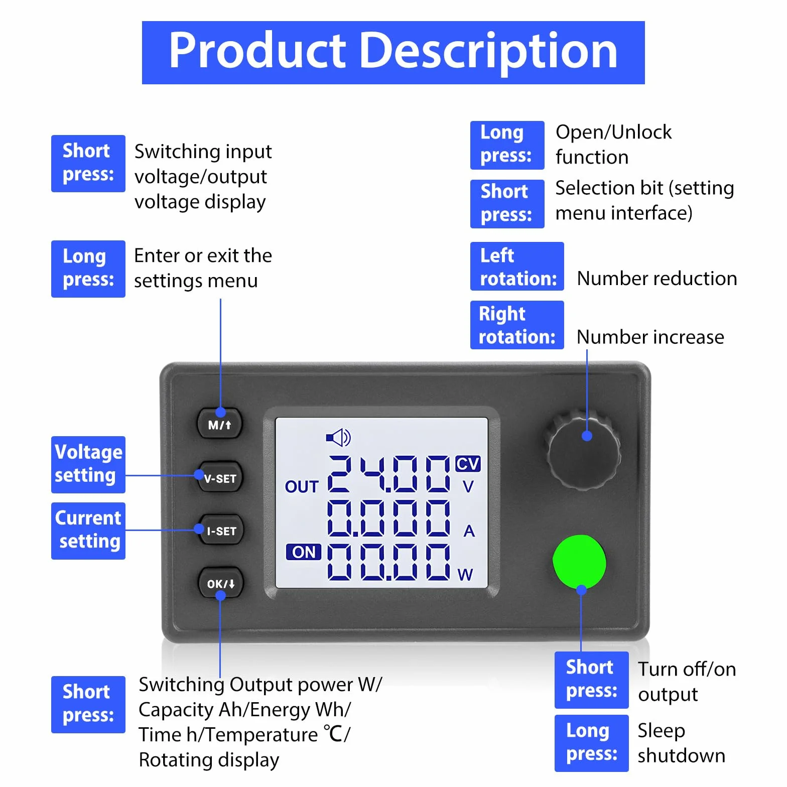DC DC Boost Buck Converter regulator napięcia od 6V do 36V do 0,5-37V 40W 4,5A 12V 24V 36V regulowany napięcie moduł ładujący DIY ze stałym napięciem i prądem stałym.