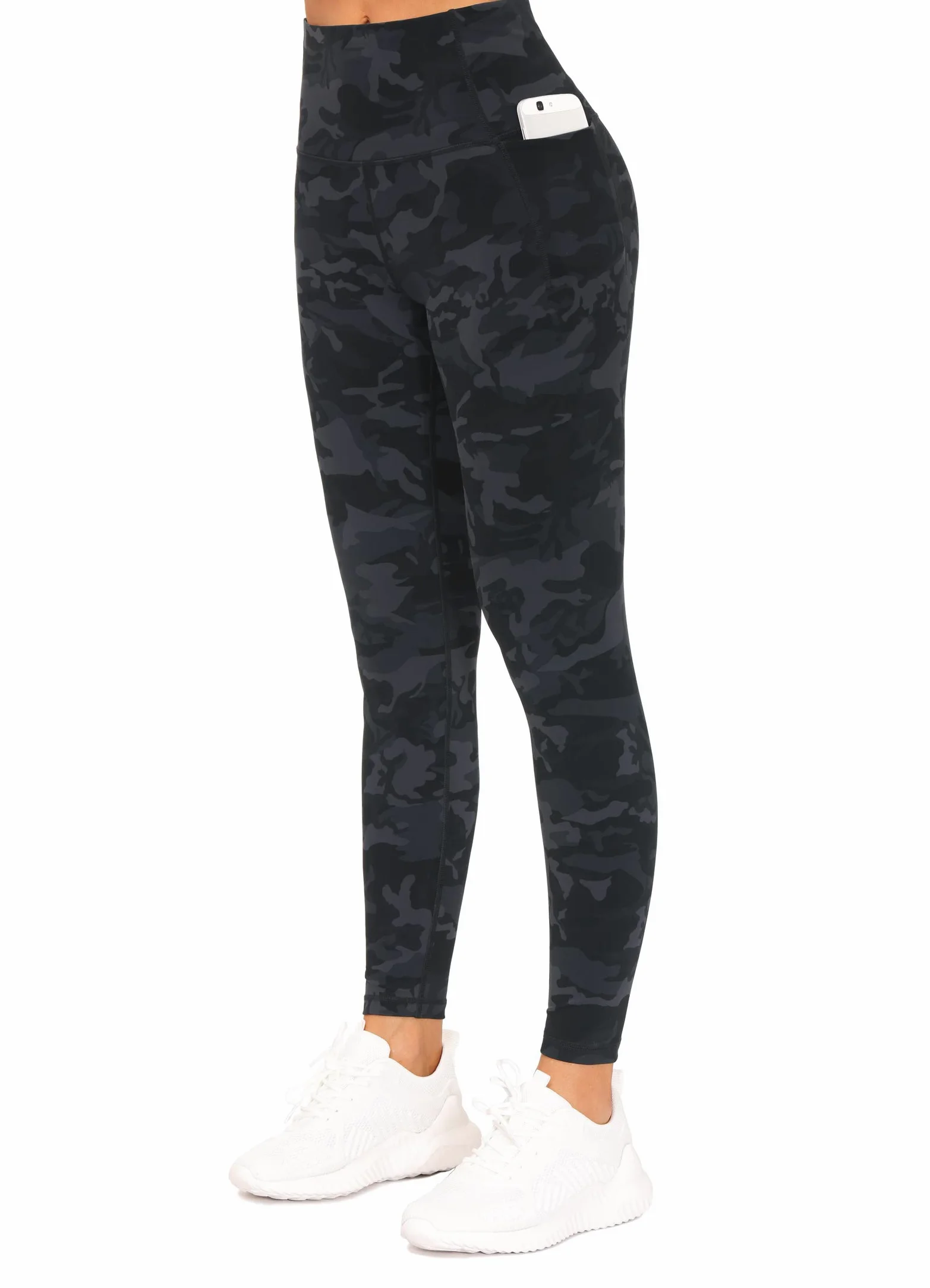 THE GYM PEOPLE Legginsy treningowe z kieszeniami z wysokim stanem sportowe spodnie do jogi dla kobiet do biegania, fitnessu