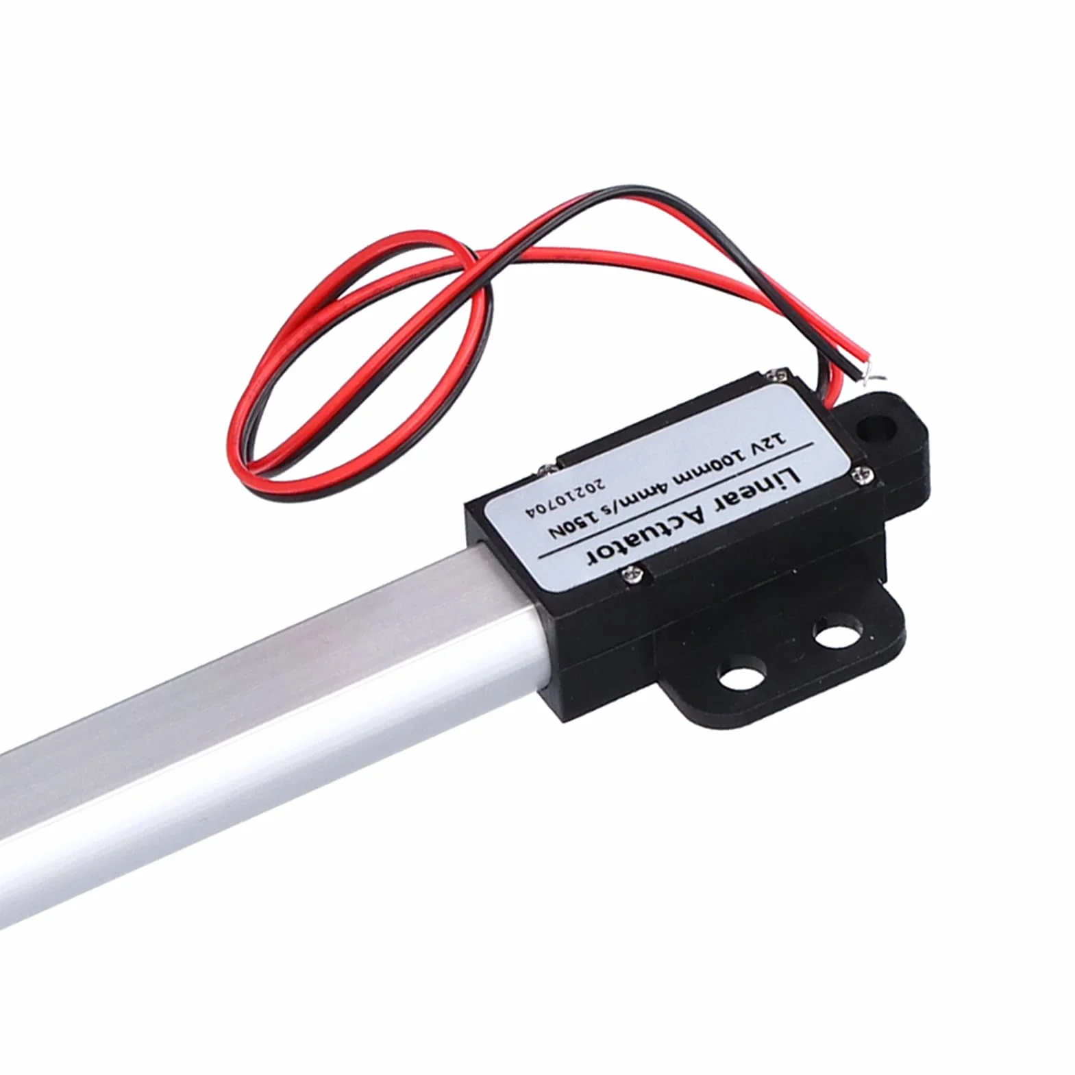 Siłownik Liniowy 100mm 12V, Niski Poziom Hałasu Ochrona Przed Zwarciem Mini Elektryczny Siłownik Liniowy, Wyłącznik Krańcowy Siłownik Liniowy(Skok 100mm-4mm/s-150N)