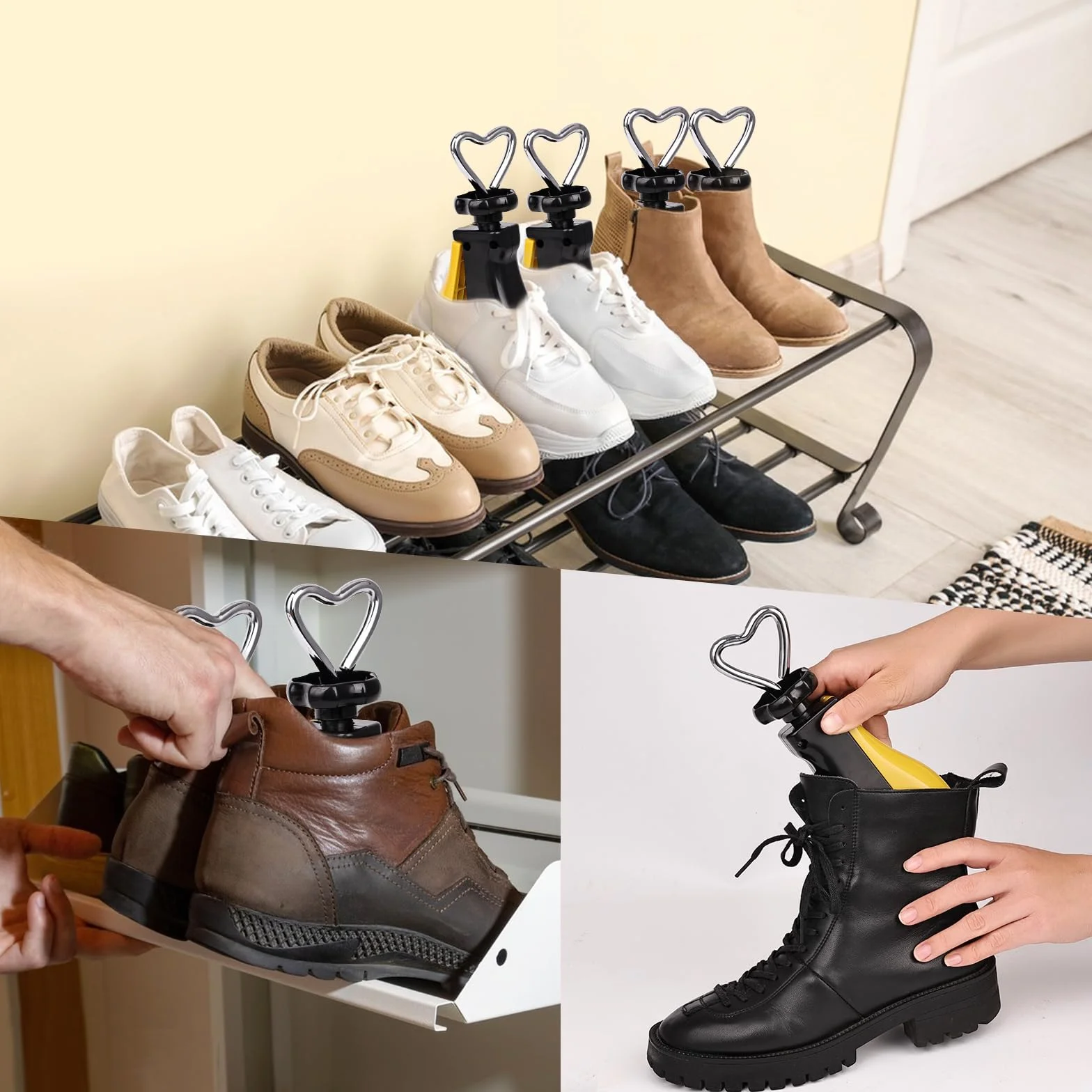 2 sztuki szerokie buty damskie męskie, regulowana długość i szerokość poszerzające buty, profesjonalne buty do butów, trampki, buty trekkingowe