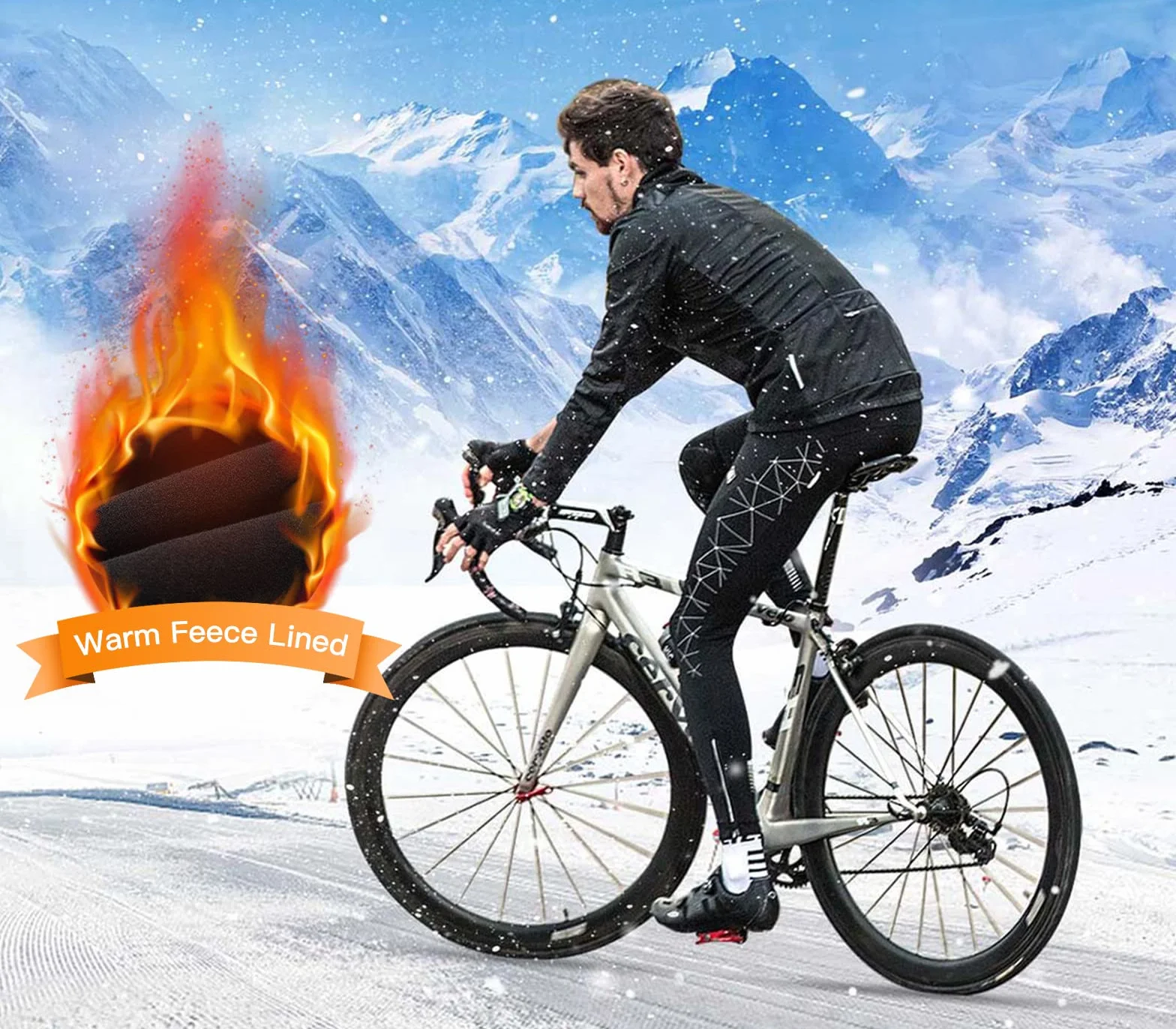 Santic męskie spodnie kolarskie, kolarstwo górskie, oddychające, wyściełane 4D, długie rajstopy, do jazdy na rowerze, motocykl, MTB, MTB