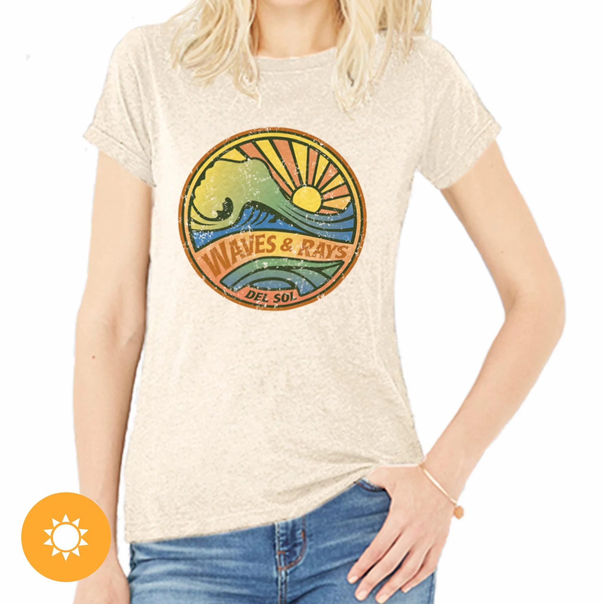 Del Sol T-shirt chłopięcy, beżowy, mały