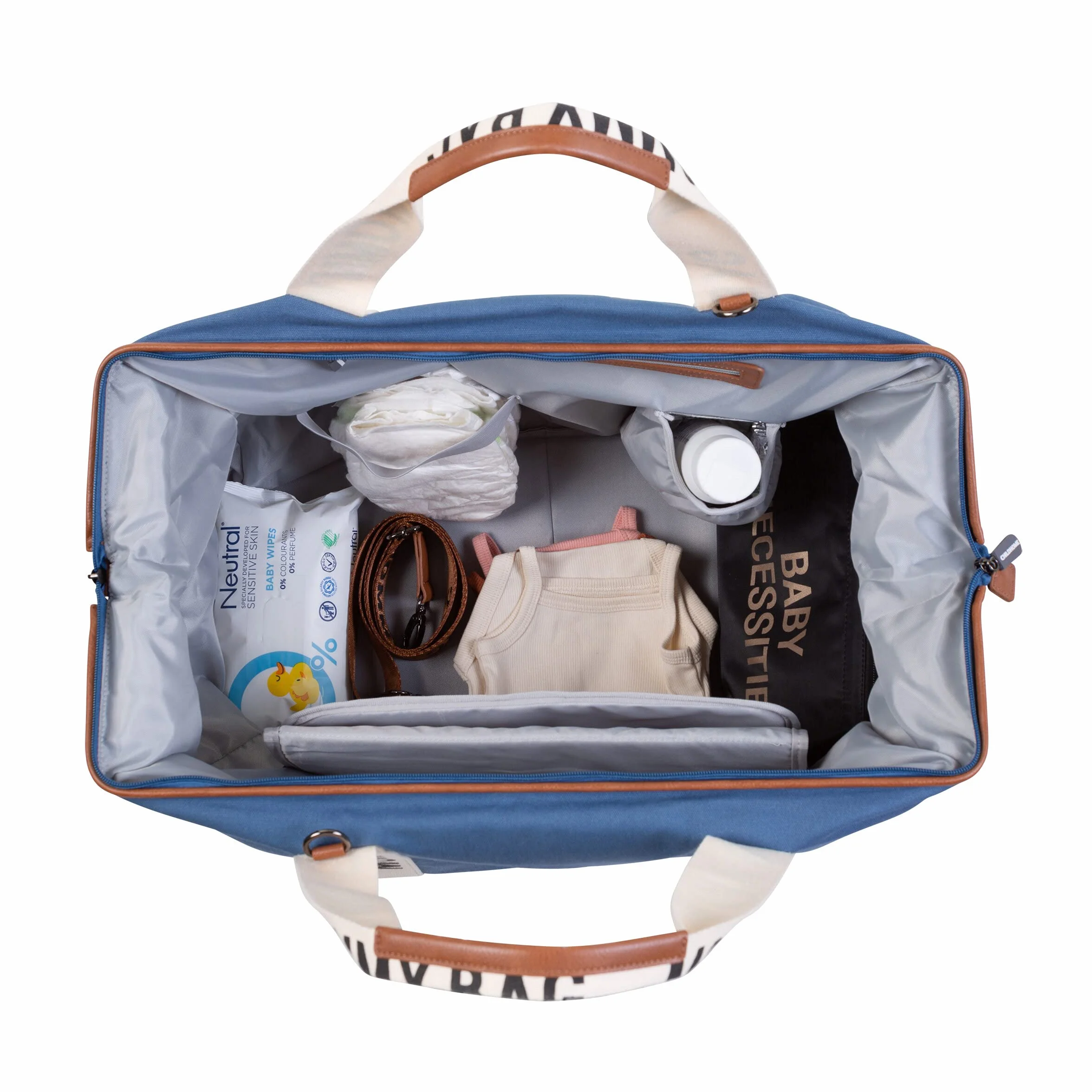 CHILDHOME, Mommy Bag, torba na pieluchy, dla kobiet w ciąży, torba podróżna, duża pojemność, mata do przewijania, regulowany pasek na ramię, izolowana kieszeń, przejście na walizkę, kolekcja Signature