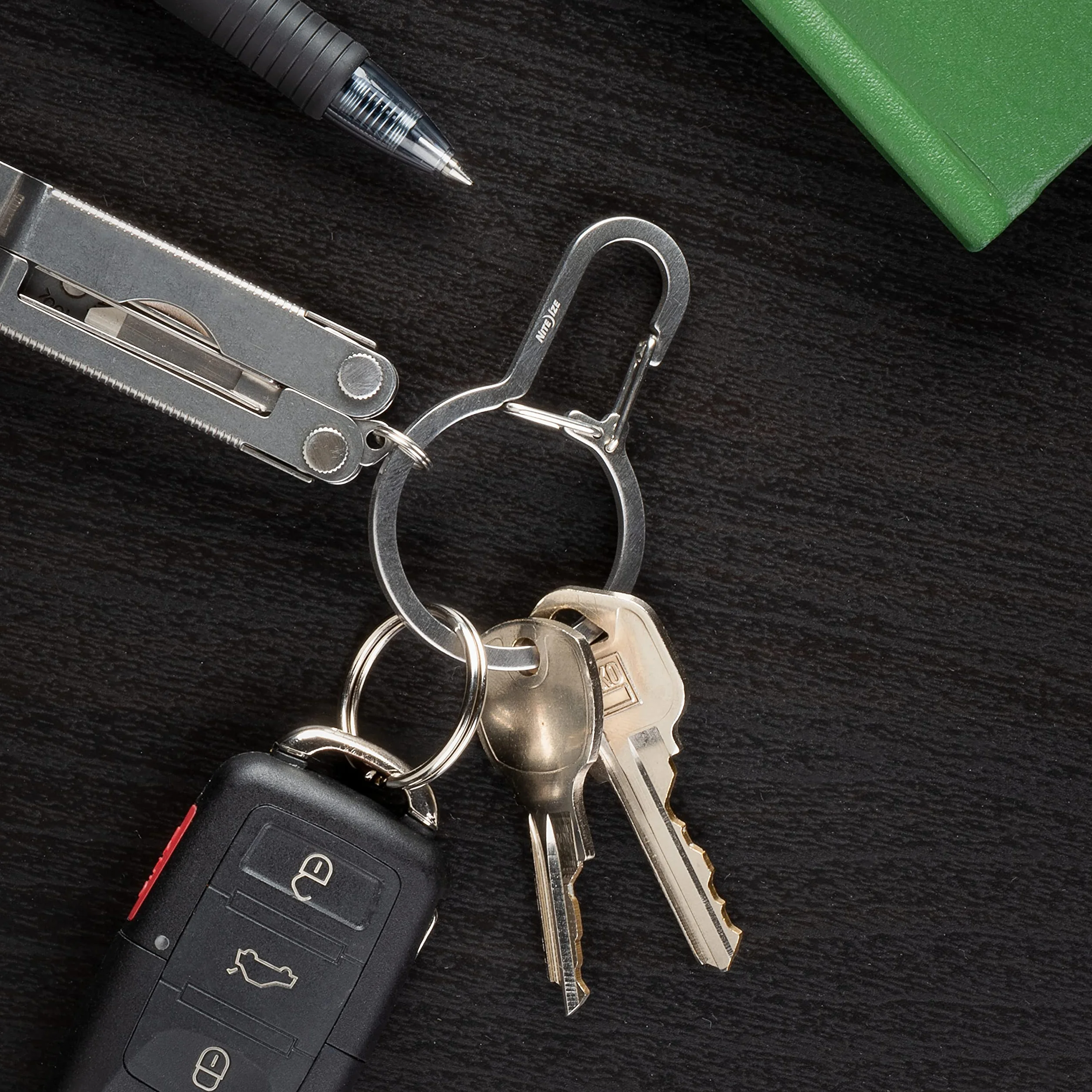 Nite Ize DualPass Dwukomorowy brelok do kluczy, Split Ring