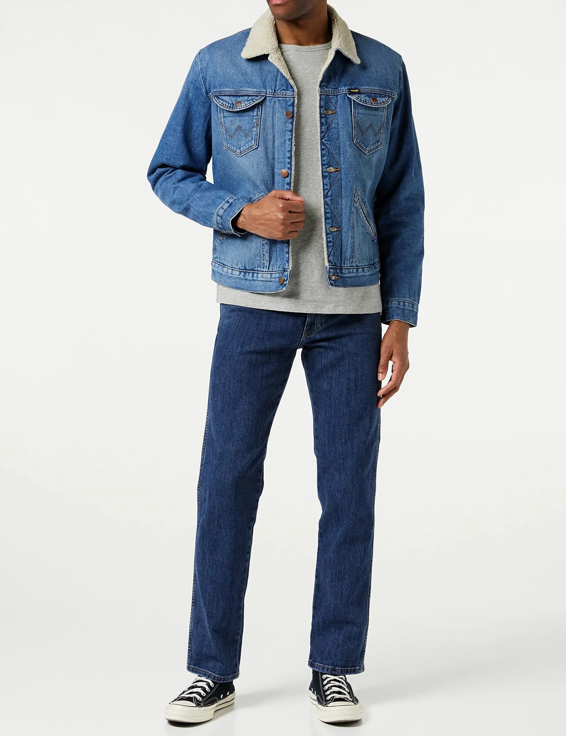 Wrangler kurtka jeansowa Mężczyźni Icons Sherpa Jacket