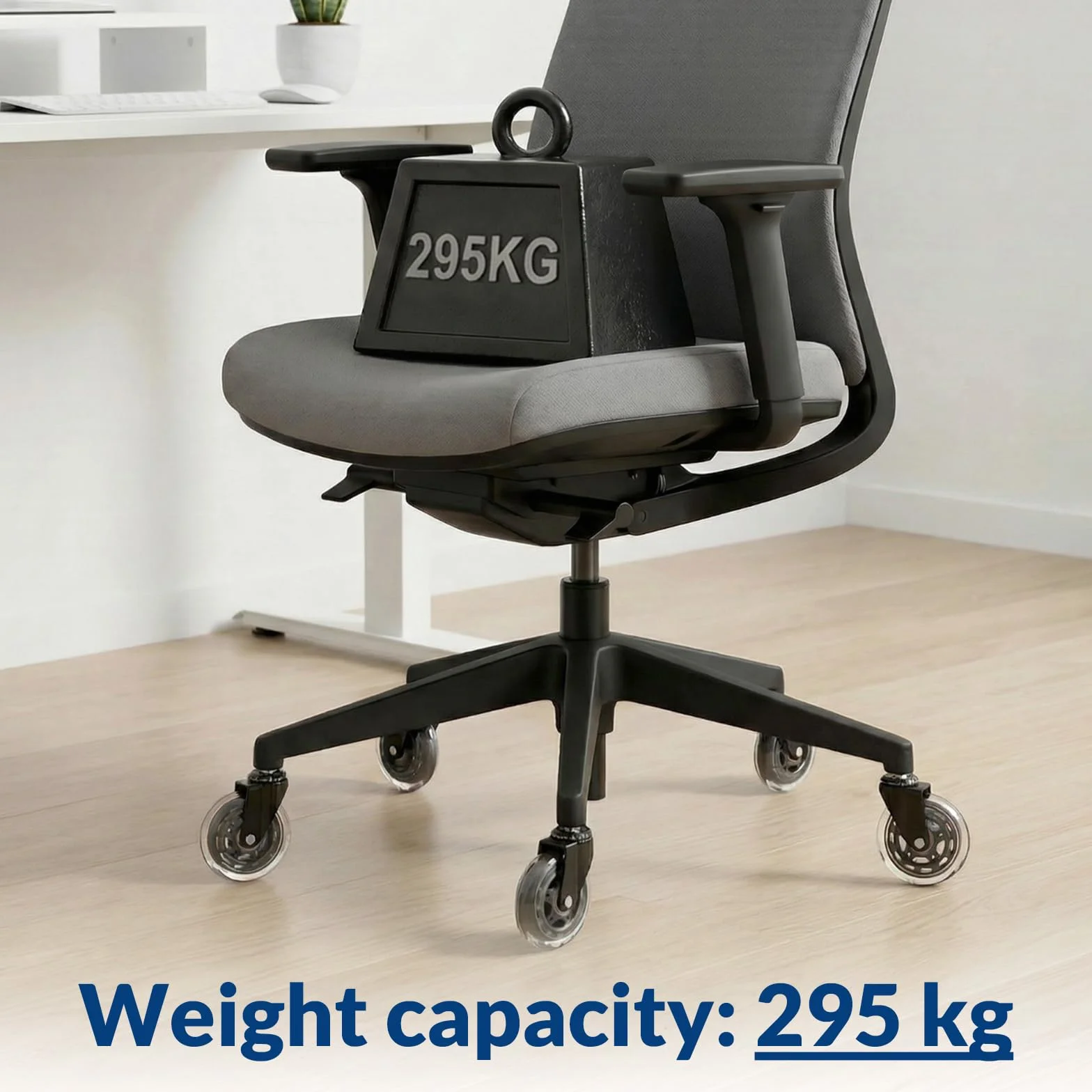 COSYLAND Krzesło biurowe, 5 sztuk, kółko do krzesła biurowego, przezroczyste, białe, kółko, krzesło biurowe, do parkietu i dywanu - 10 x 22 mm (1-KEA)
