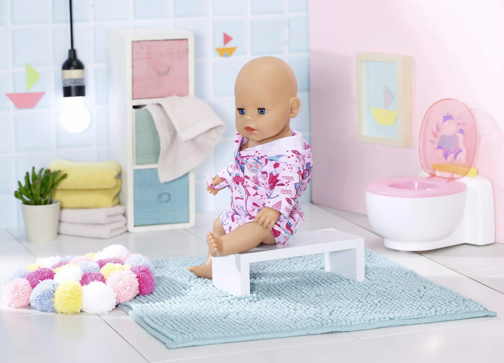 BABY born Unisex Kids BABY Bath Bathrobe 43cm For Toddlers 2 Years Up Easy for Small Hands Includes Bathrobe, Multi Colour, 29.9 x 5.9 29.2 cm 90 Grams UK