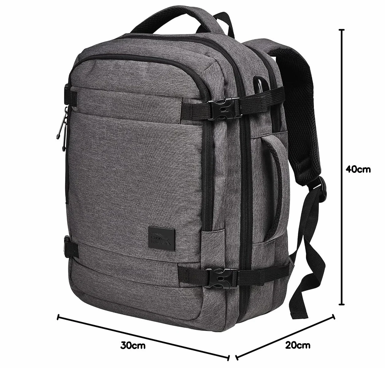 Cabin Max Svalbard Torba kabinowa 40 x 30 x 20 cm pasuje do Wizz Air i Easyjet Szary