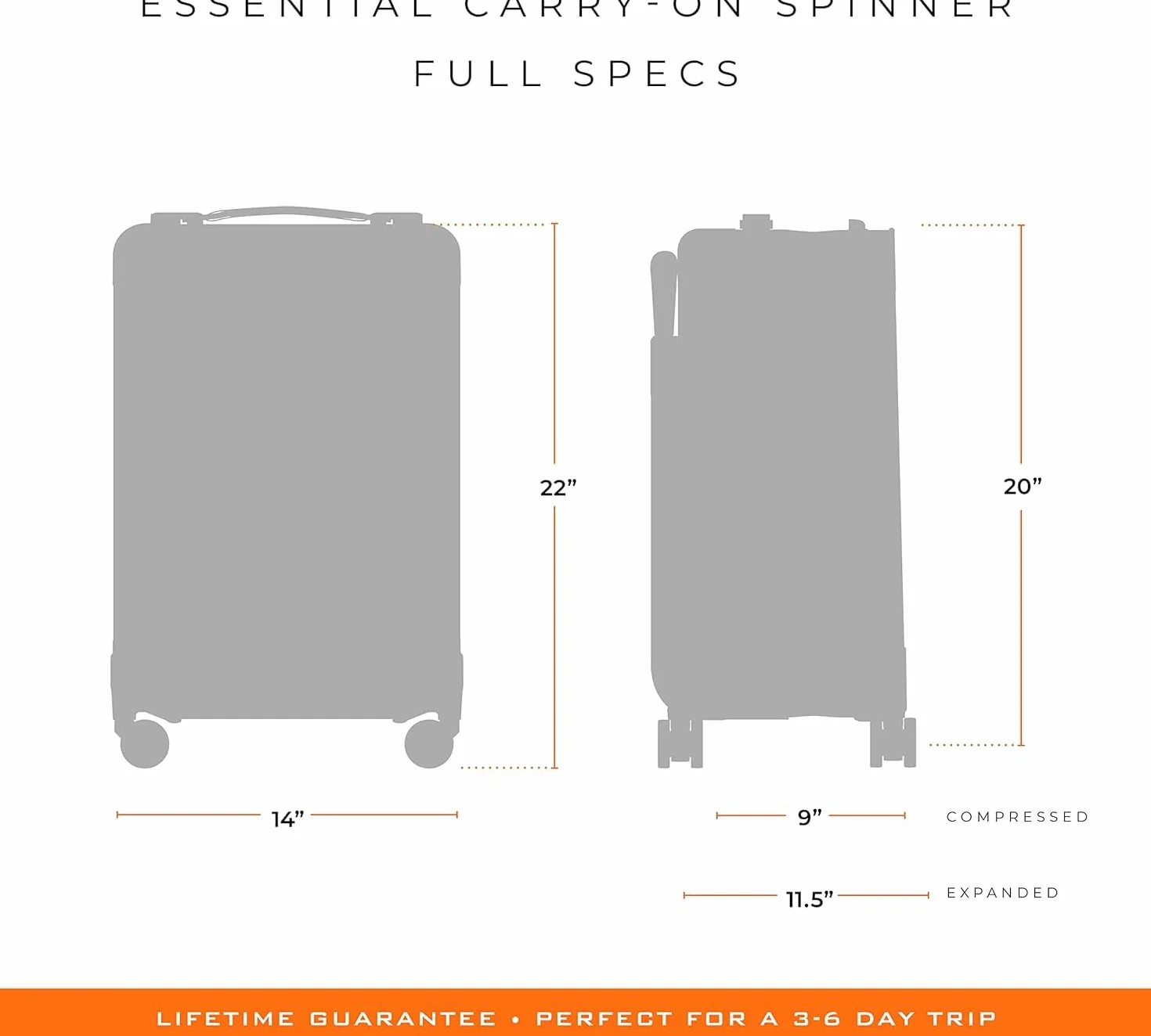 Briggs & Riley Walizki obrotowe z możliwością rozbudowy na 4 koła, Czarny, Carry-On 56cm, Niezbędny bagaż podręczny.