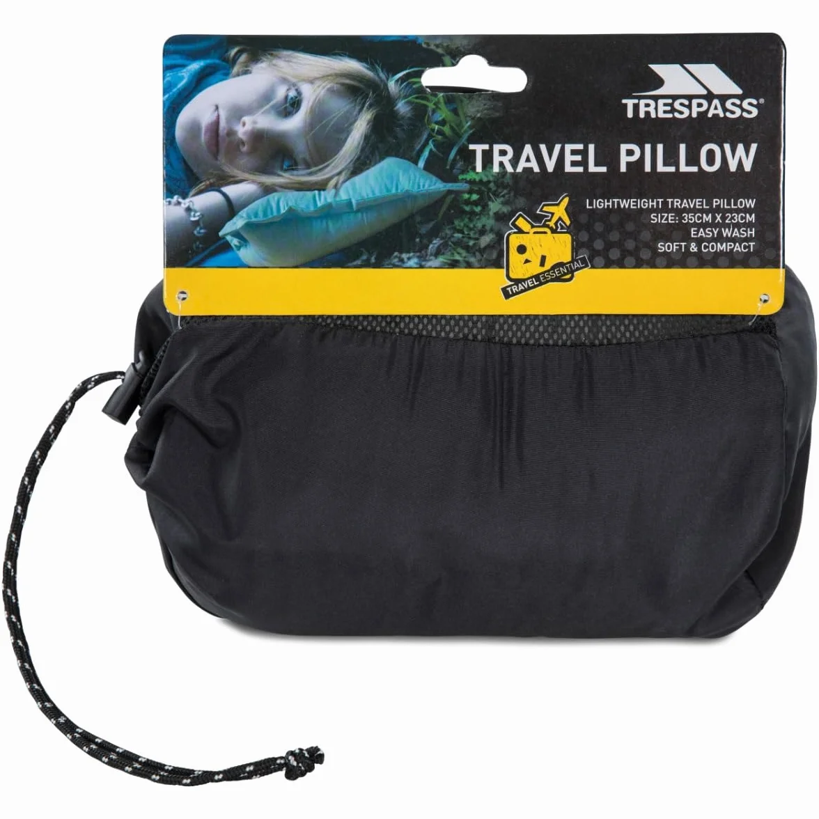 Trespass SNOOZEFEST lekka kompaktowa poduszka na kemping 35 x 23 cm
