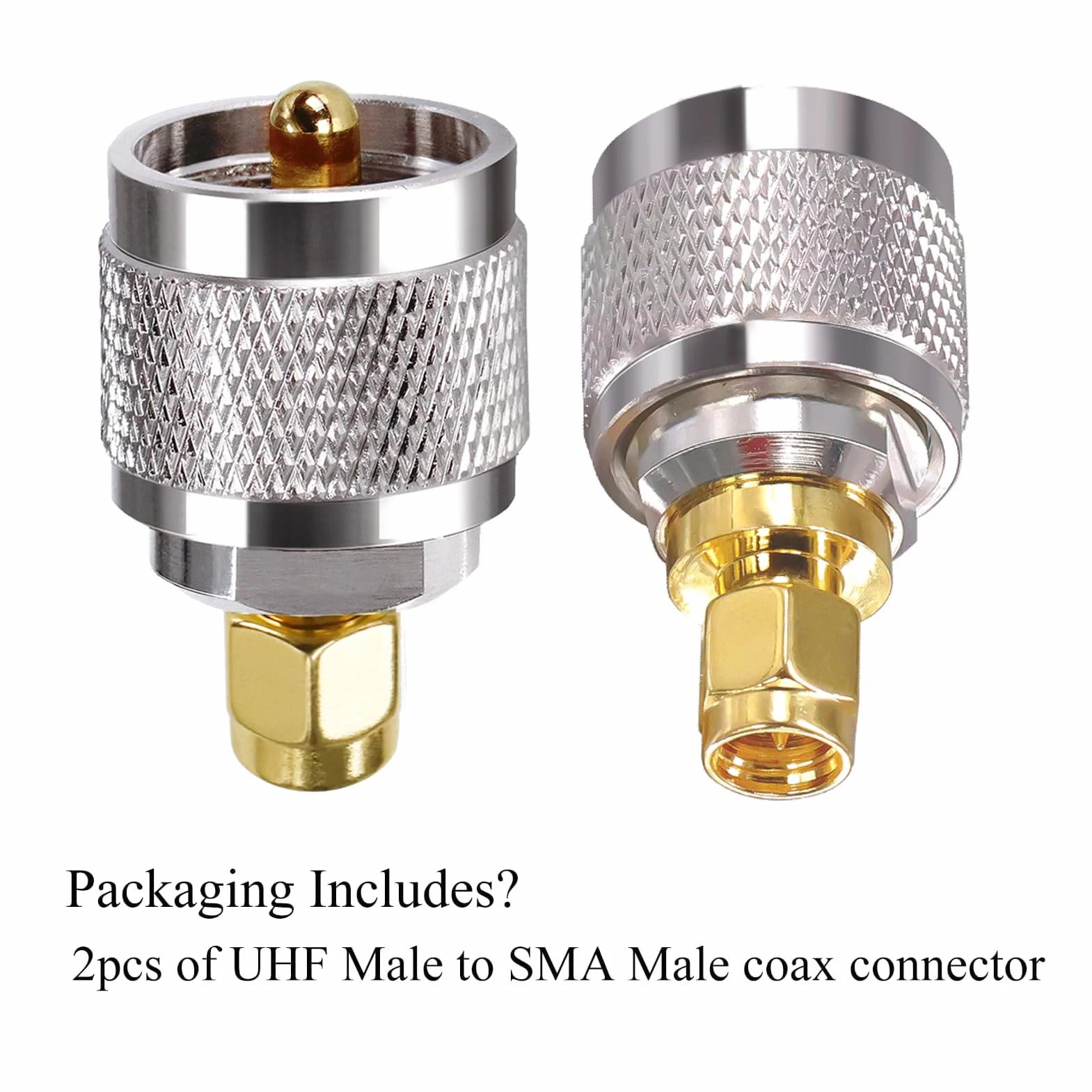 TUOLNK Adapter SMA na PL259 - SMA męski na UHF PL-259 męskie złącze koncentryczne do anteny radiowej CB - 2 szt