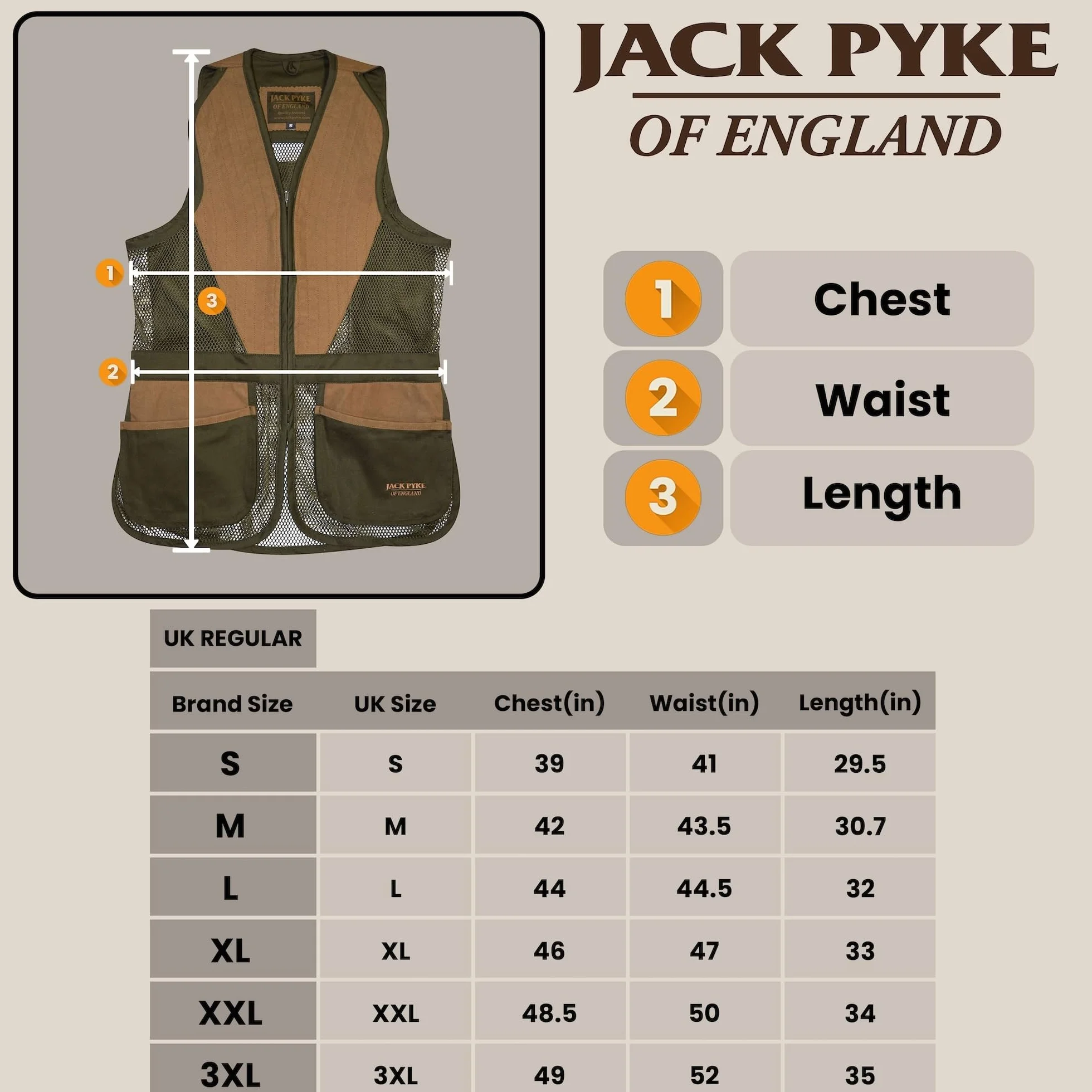 JACK PYKE Męska kamizelka Skeet – Clay Pigeon Shooting Vest z oddychającą siateczką, zamszowym wykończeniem i wieloma kieszeniami, lekka kurtka myśliwska, rozmiar S-3XL