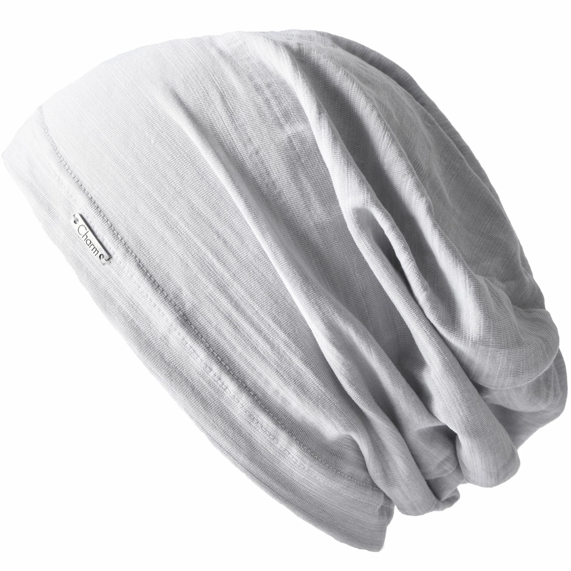 CHARM Czapka dla Mężczyźn i Kobiet na Lato 100% Bawełna - Uniseks Lekka Cienka Długa Typu Slouchy Beanie Do Chemioterapia Rak Oddychająca Antyalergenowa