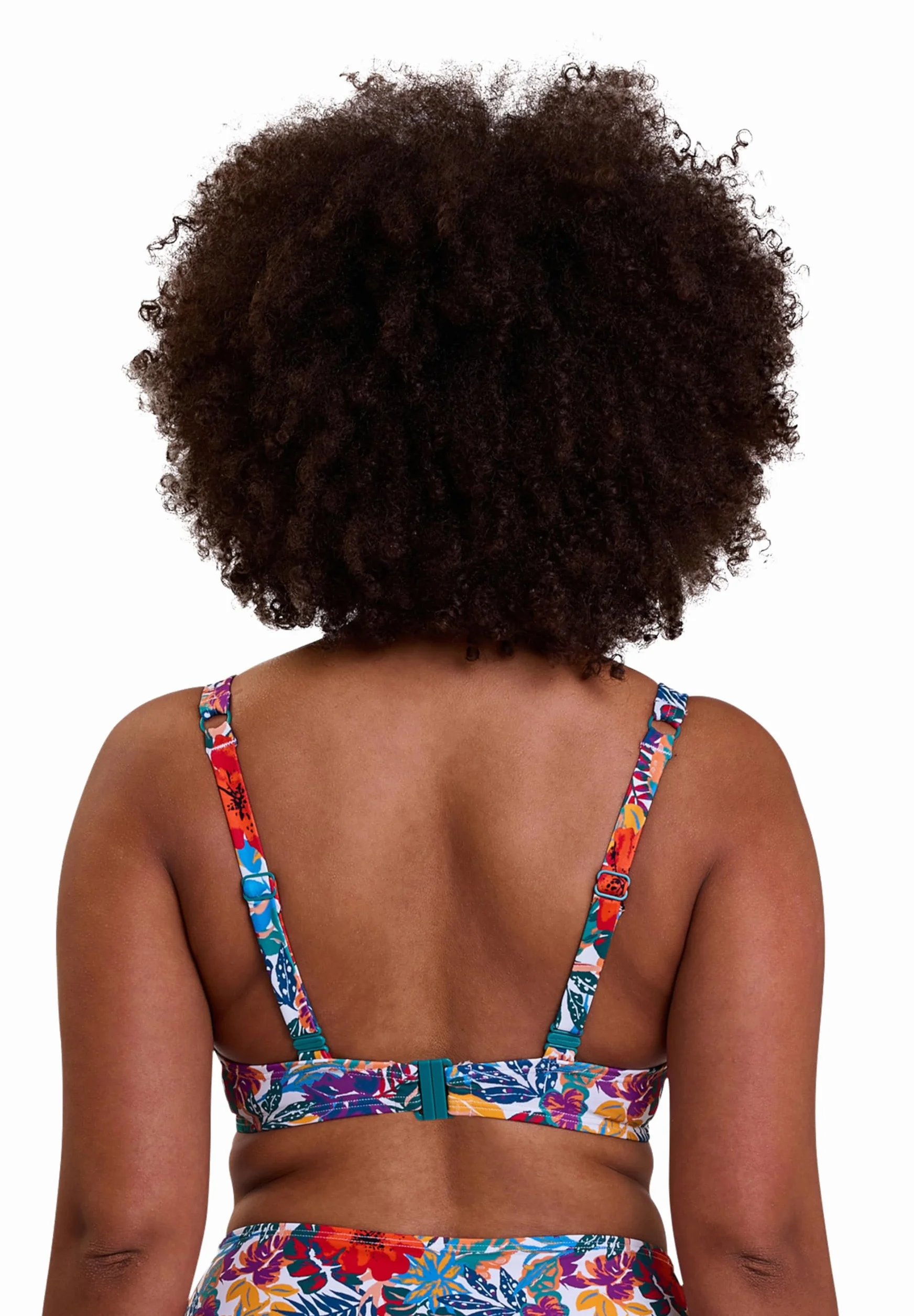 Sans Complexe Curaçao bikini damskie 85D wielokolorowy nadruk tropikalny