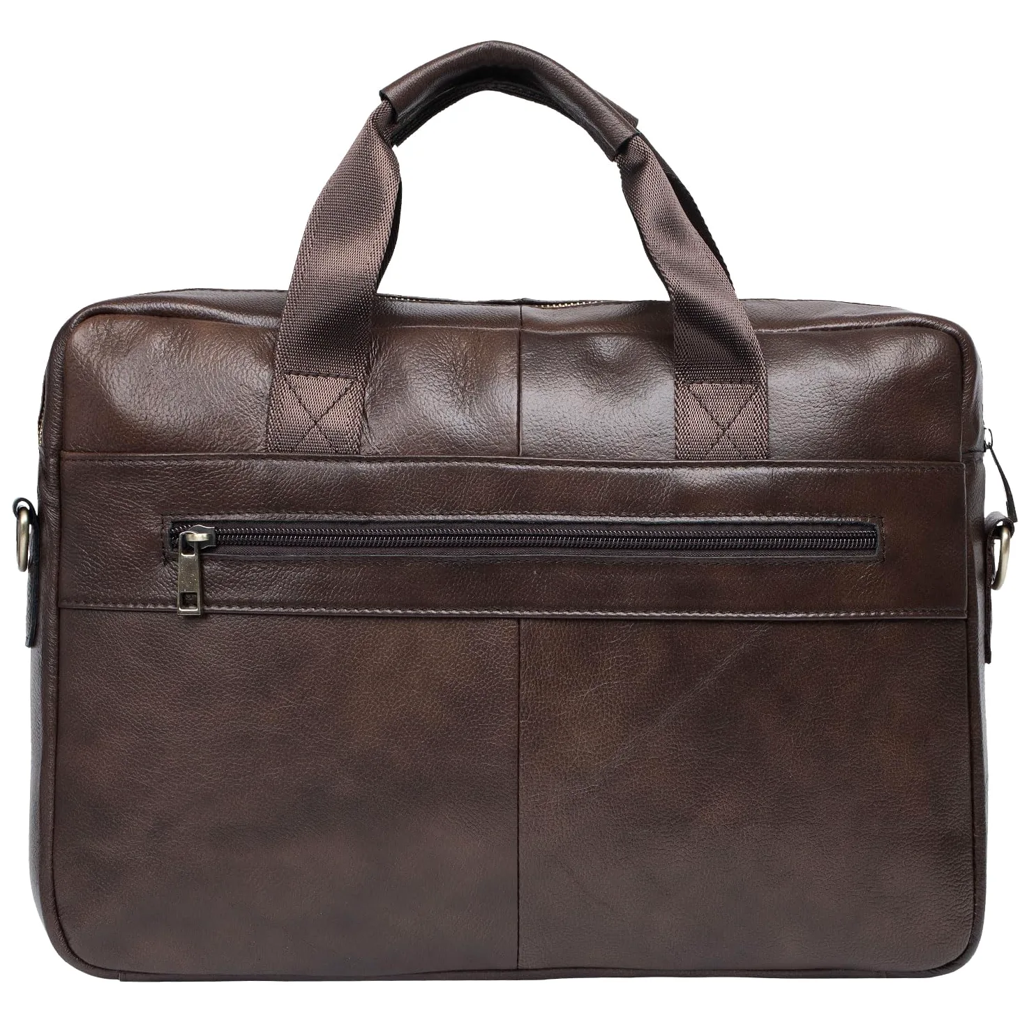 Skórzana teczka 15-calowa torba na laptopa, listonoszka, torba robocza, torebka crossbody, do podróży służbowych, dla mężczyzn, ojca, męża, Cfc-brązowy